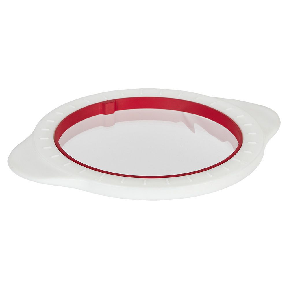 Couvercle alimentaire x2 blanc et rouge Ø13 et Ø16cm