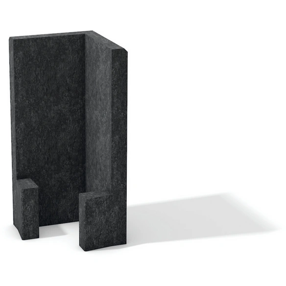 L-Stein-Ecke, 25 x 25 x 55 cm, Kunststoff, grau