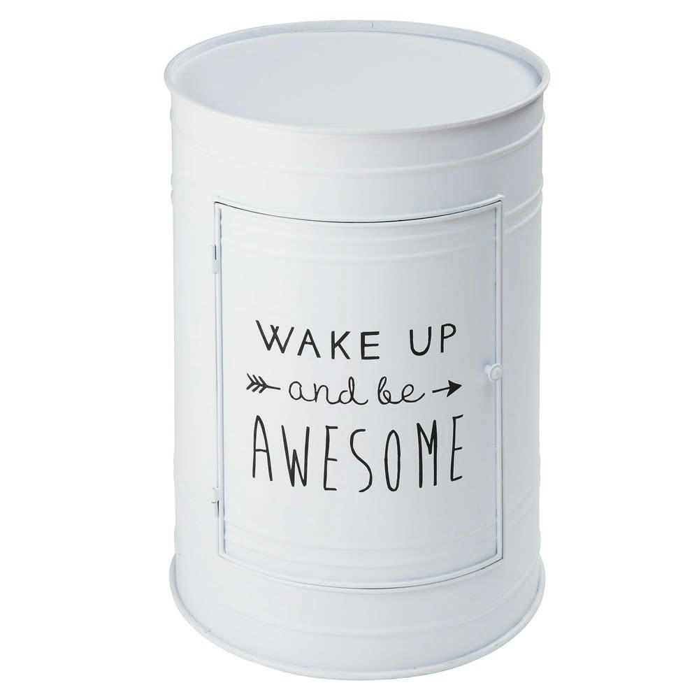 Harlem - Chevet 1 porte en métal blanc