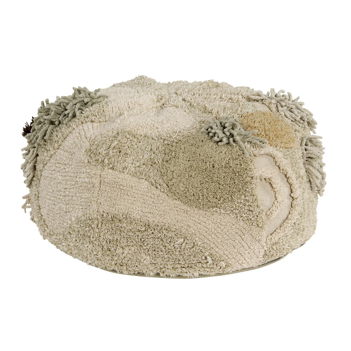 Lorena Canals - Mossy Rock Pouf, Ø 50 cm, grün / beige