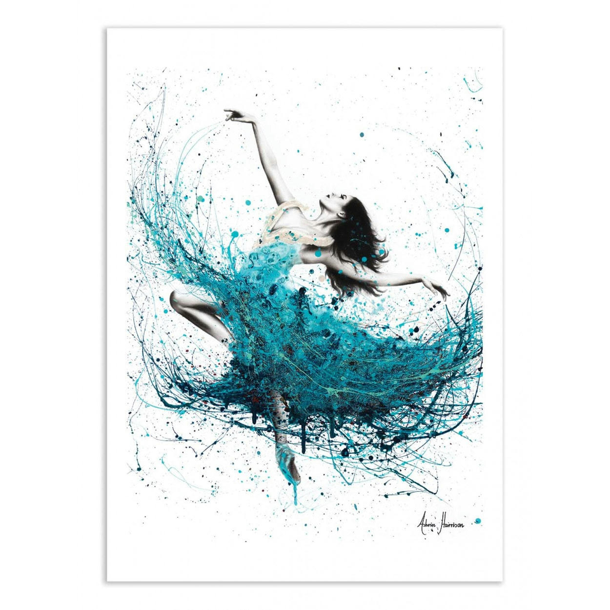ASHVIN HARRISON - BALLERINA WAVES - ASHVIN HARRISON - Affiche d'art 30 x 40 cm