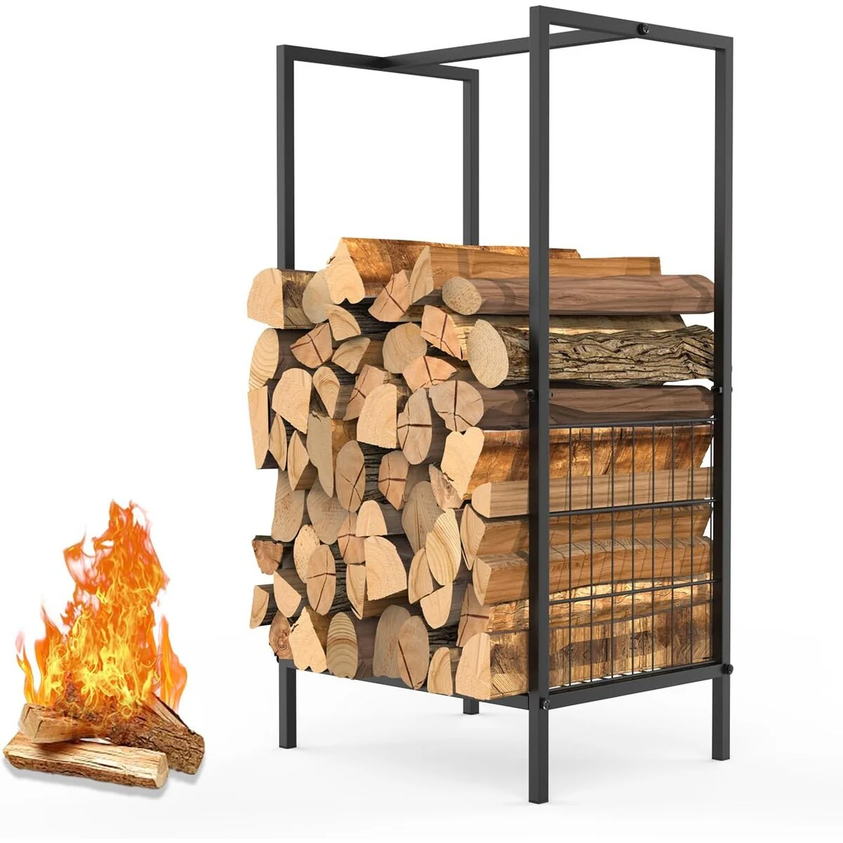 Firewood Rack Outdoor for Fireplace Wood Storage