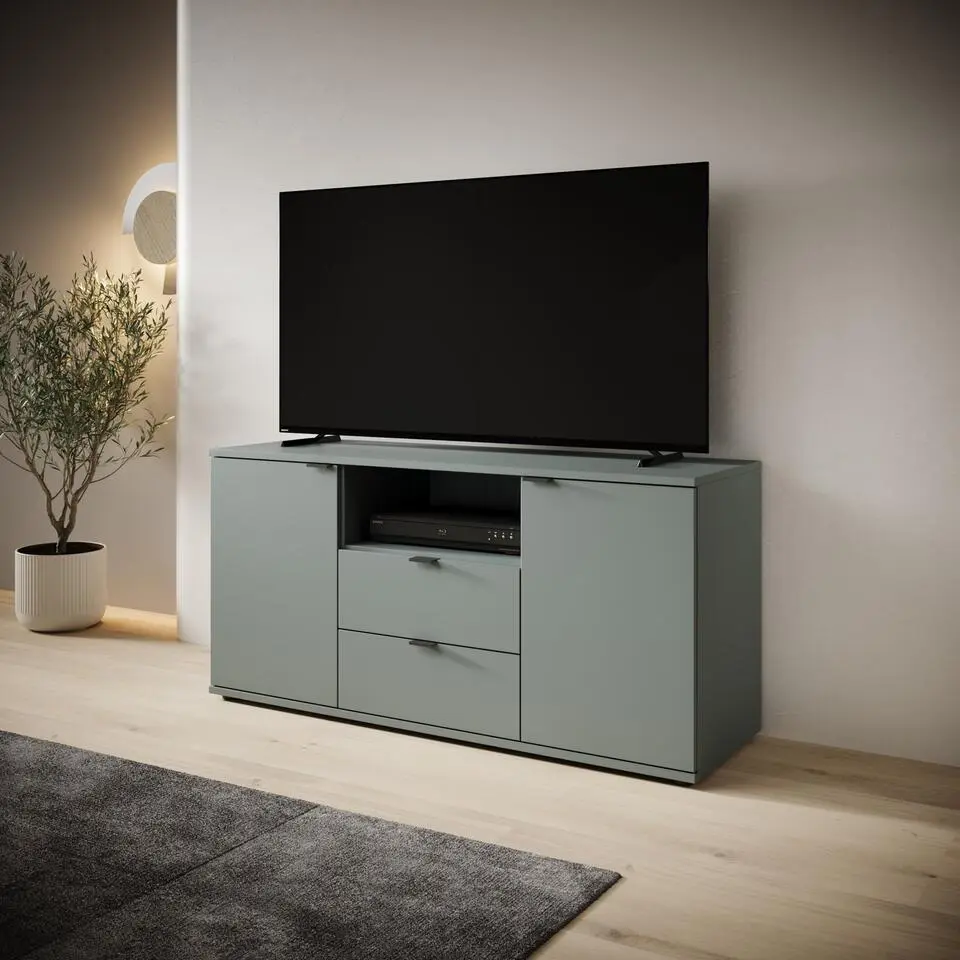 Meubella - Galeno - TV-Meubel - Groen - 130x41x63 cm