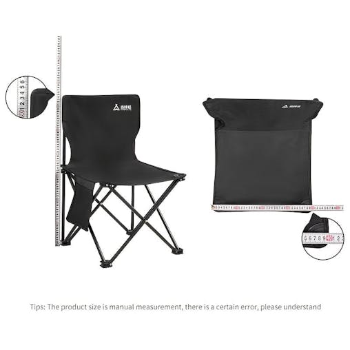 NNETM Portable Folding Steel Camping Chair with Backrest