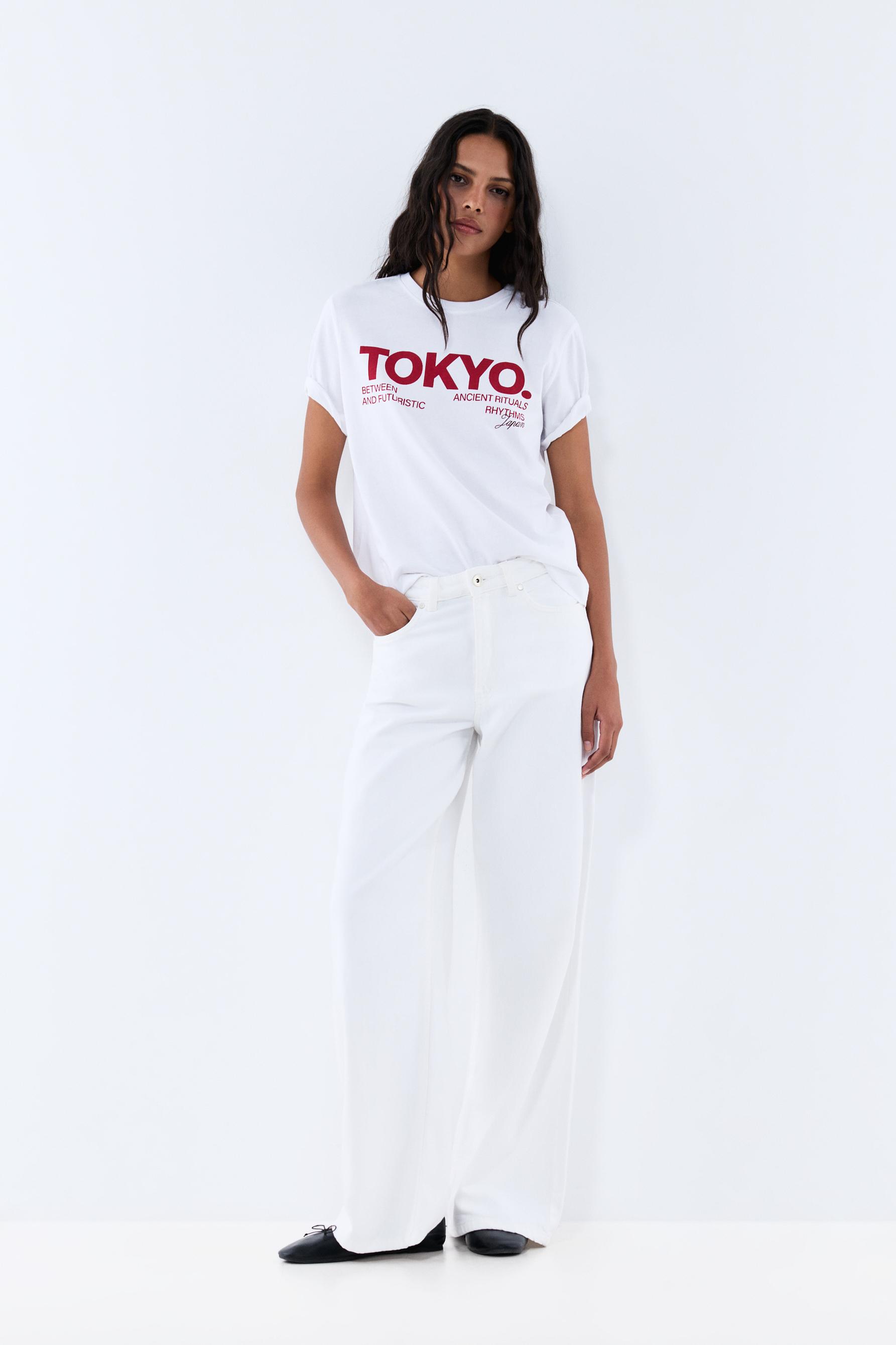 Camiseta básica estampada