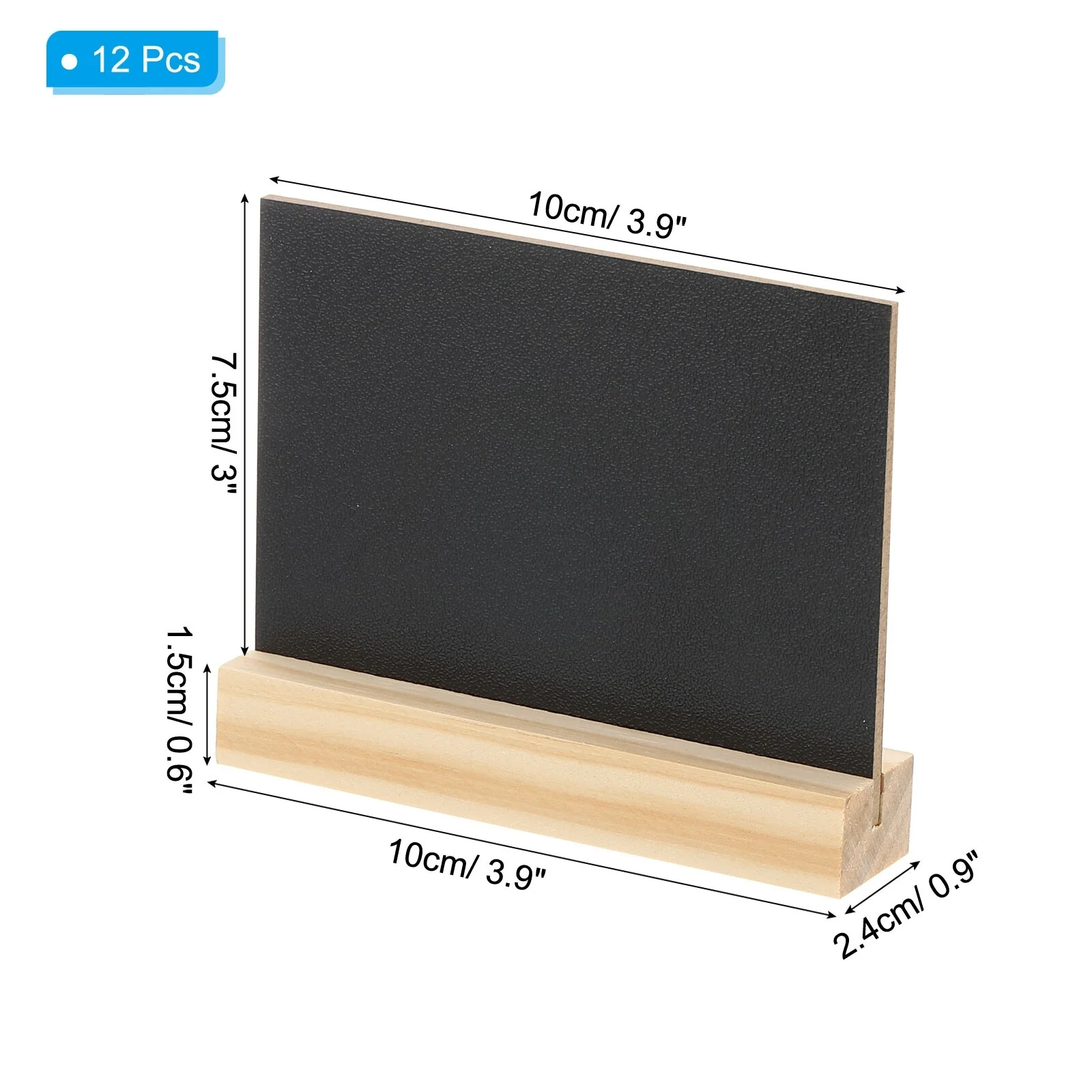 Mini Tabletop Chalkboard Signs with Easel Stand Rectangle, 3.9x3 - Black