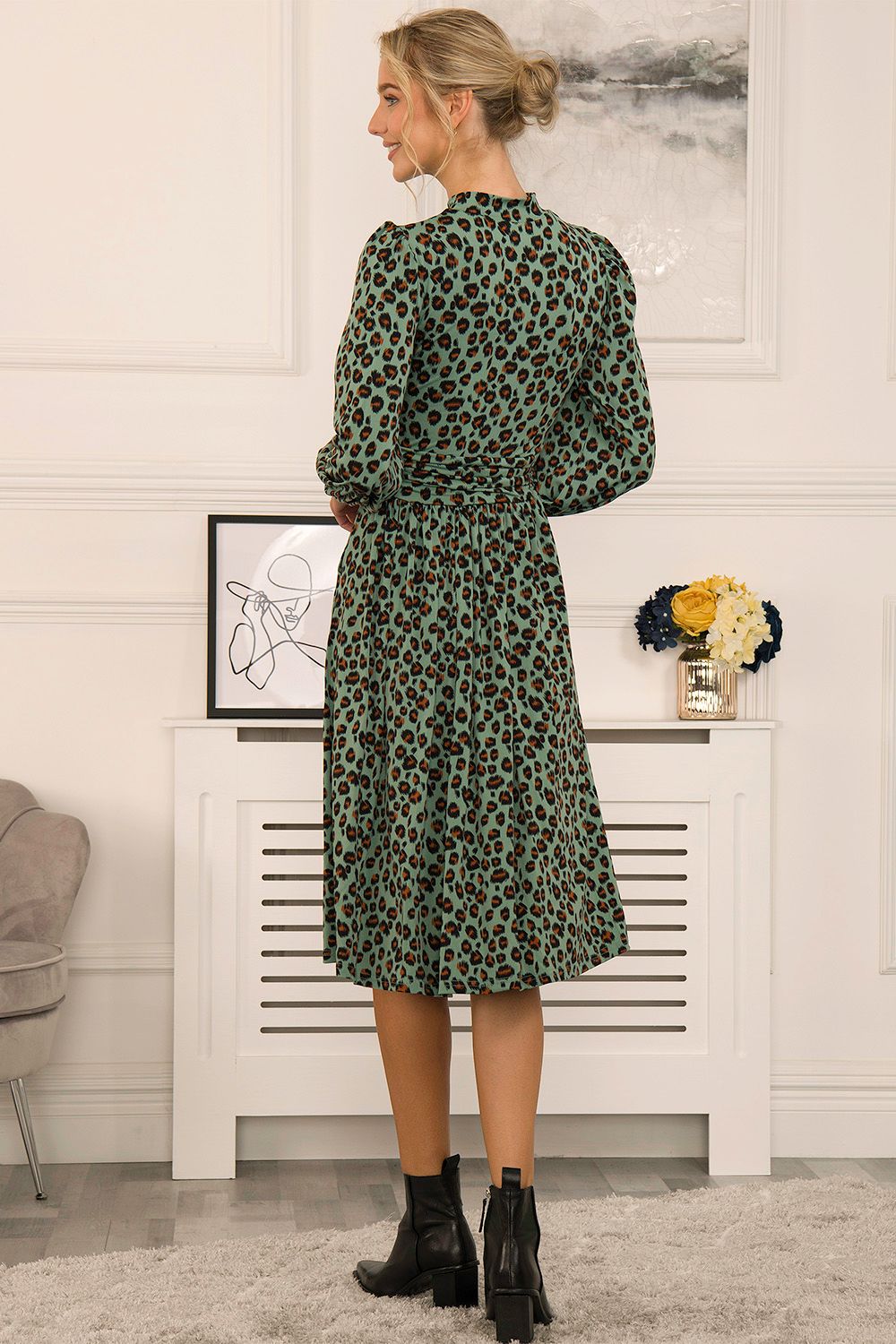 Jolie Moi Kathryn Long Sleeve Midi Dress