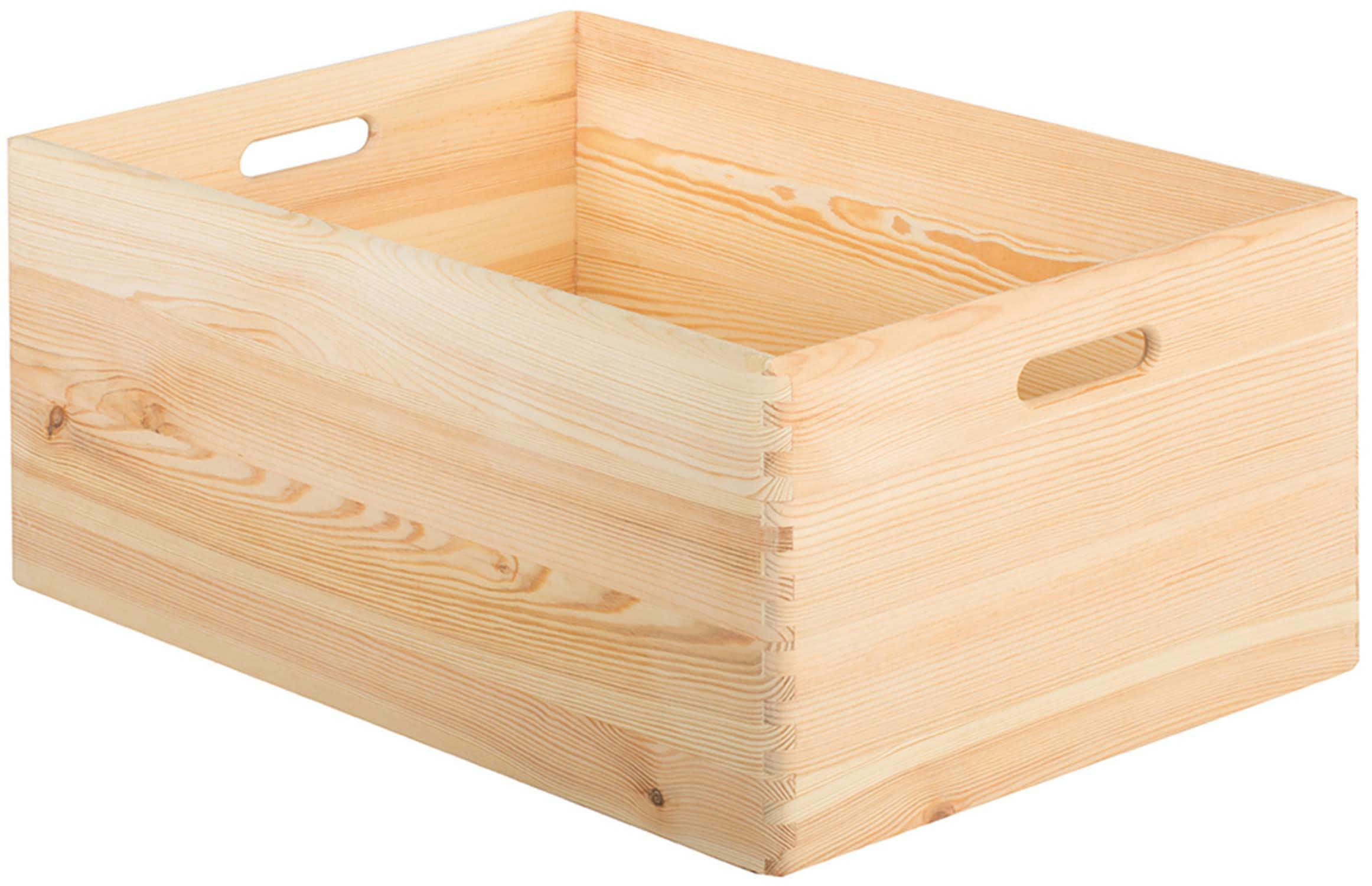 - Caisse en bois de rangement 60 x 40 x 23 cm