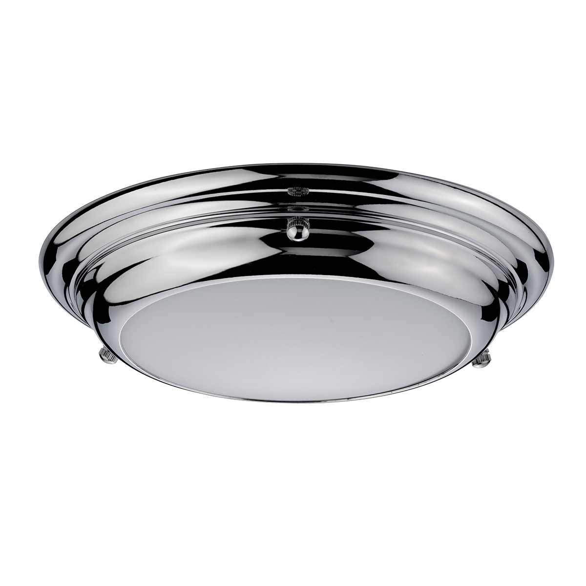 Plafon Wellandokrągły srebrny LED 1x12W 24,5cm 1080lm IP54 Elstead
