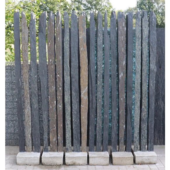 Naturstein »Schieferspieß«, 3er-Set, inkl. Betonsockel