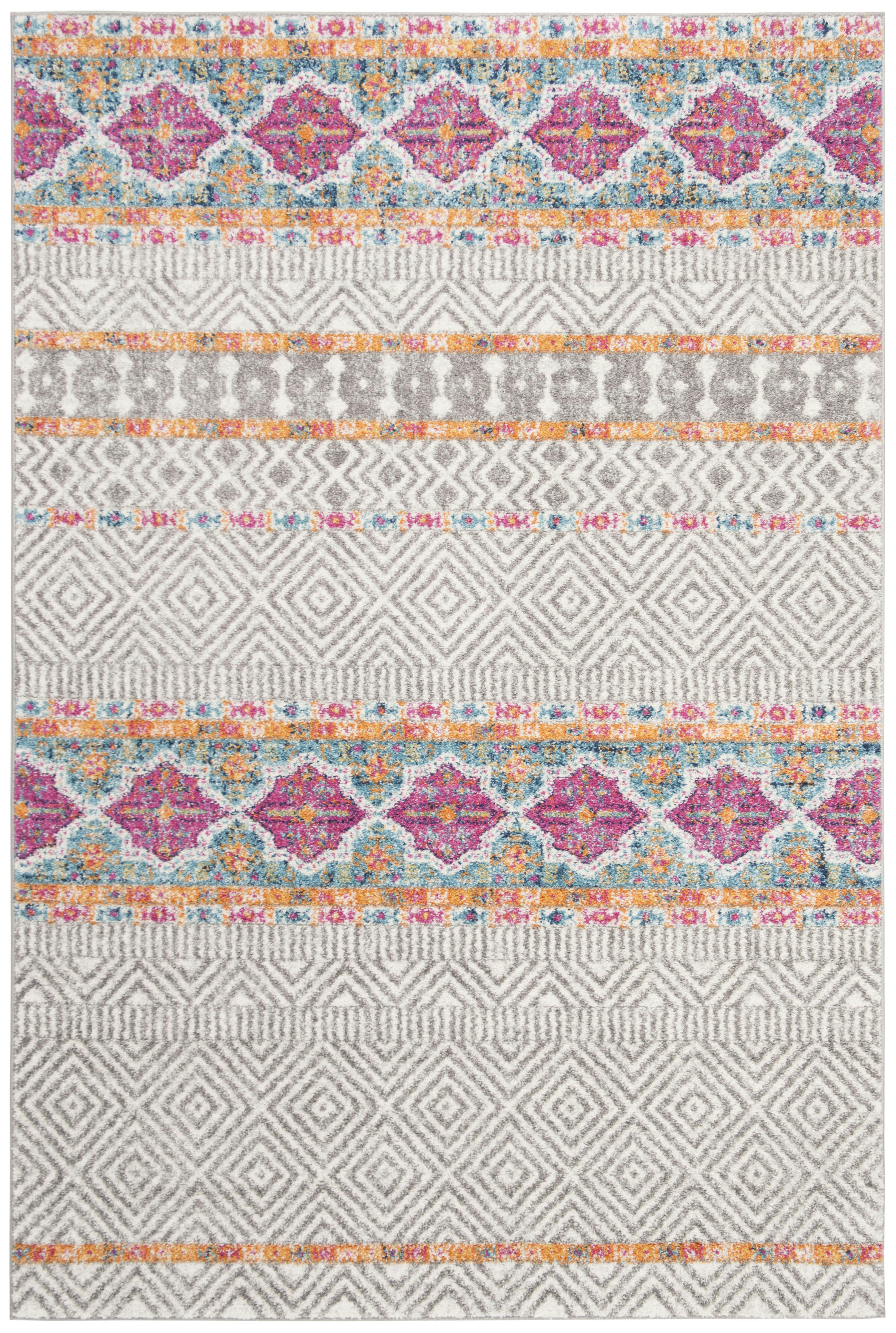 MADISON - Tapis de salon interieur en gris & ivoire, 91 x 152 cm