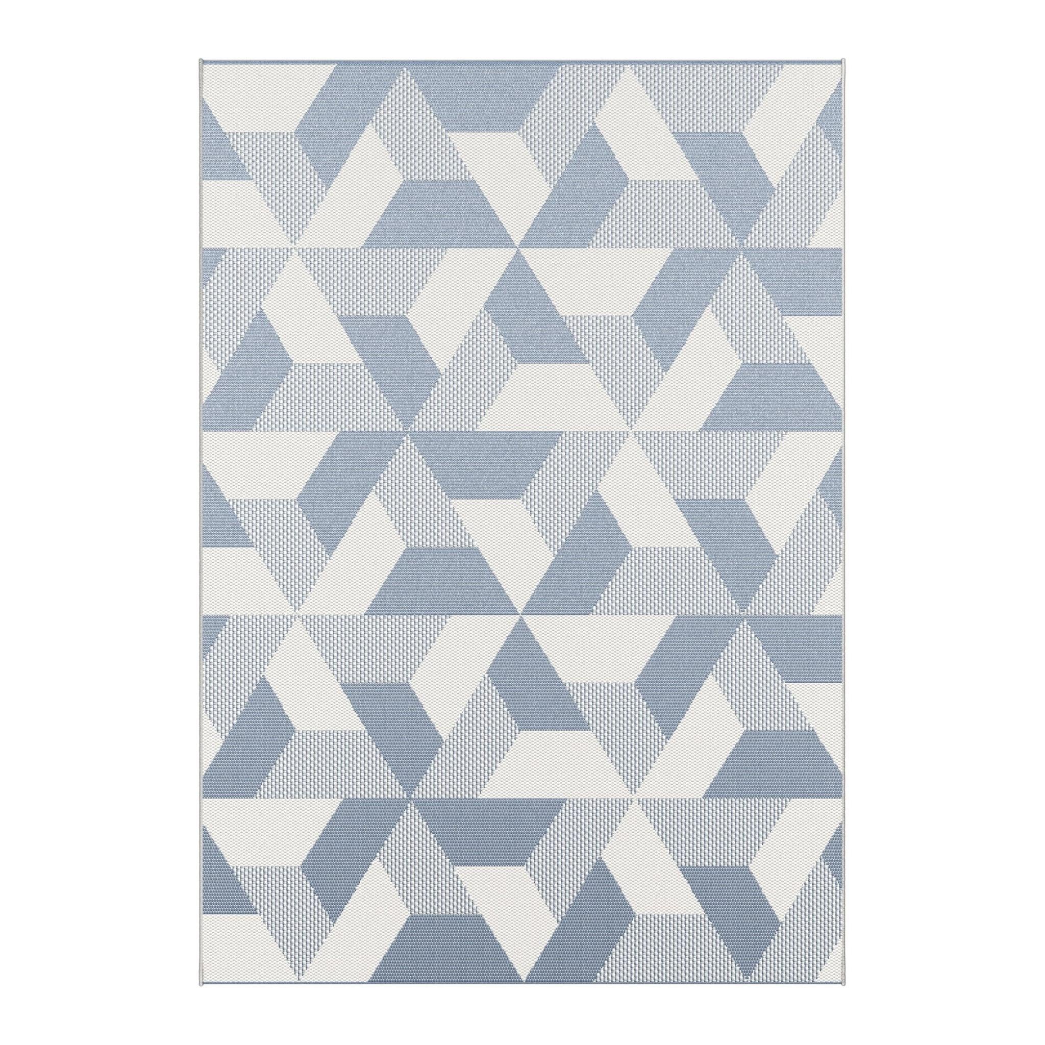 AFK Living vloerkleed Brayden - voor binnen en buiten - blauw - 120 x 170 cm