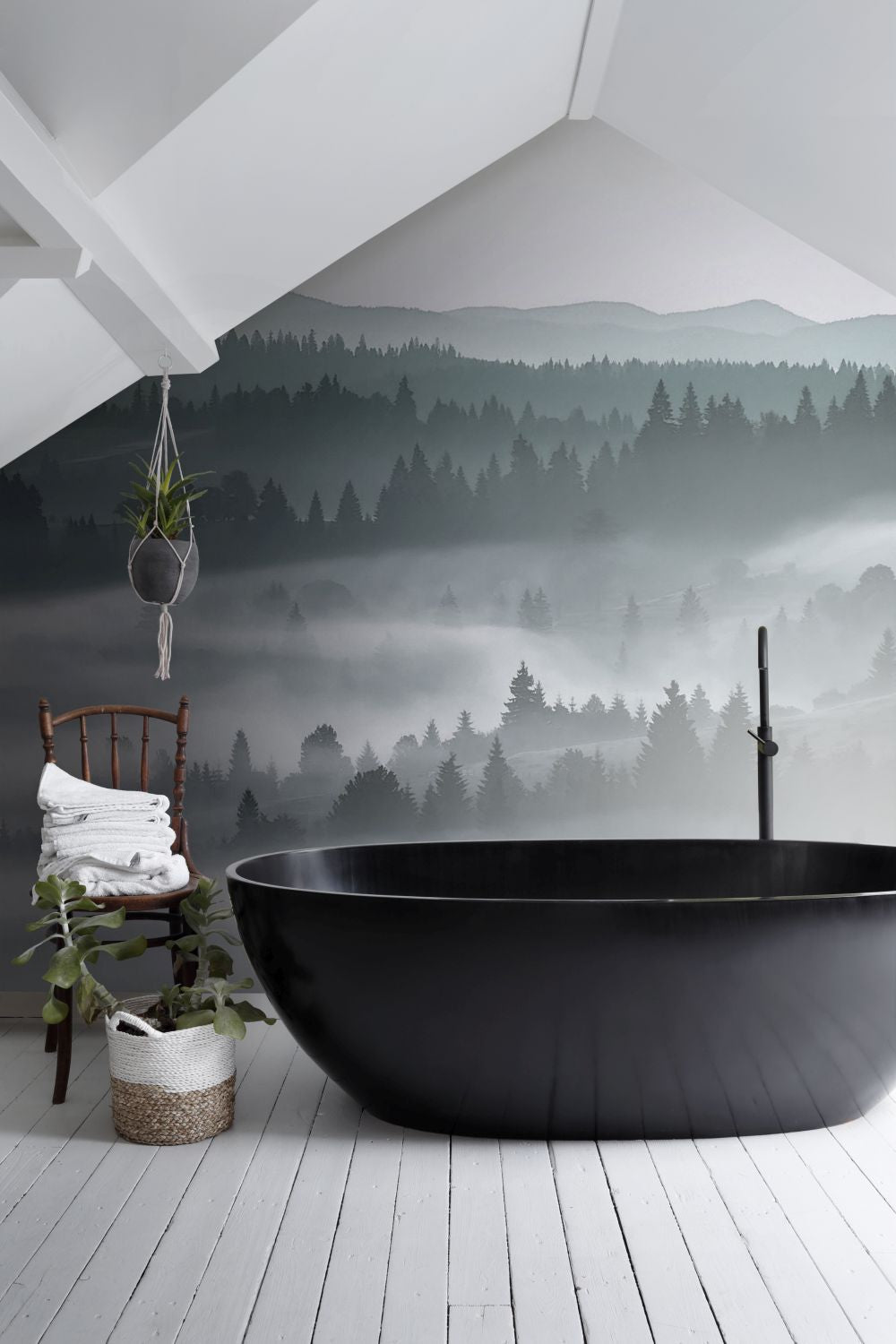 ESTAhome fotobehang mistige bergen groen - 279 x 279 cm - 158910