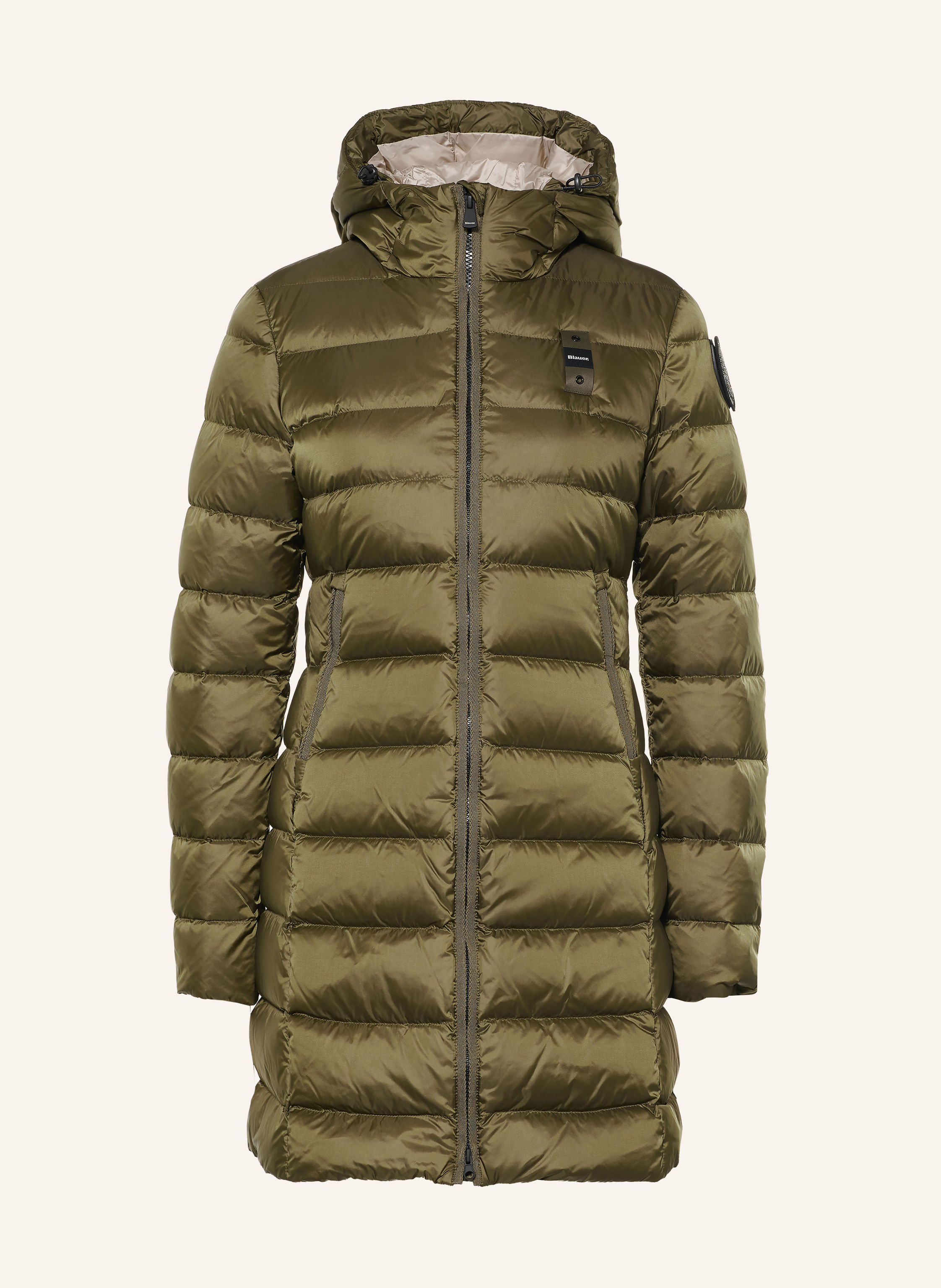 Blauer Lightweight-Daunenmantel AGNES