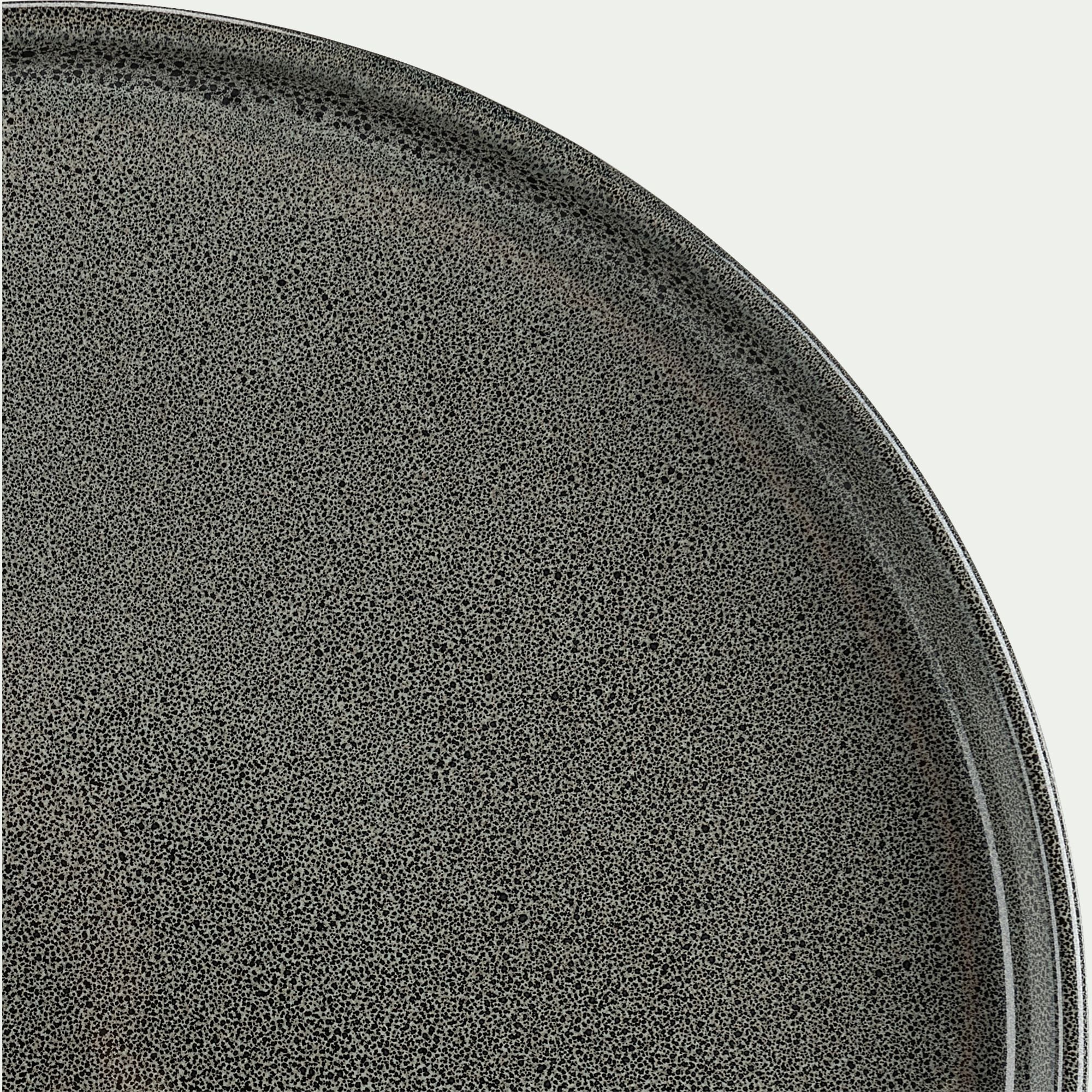 PIETRA - Assiette plate en grès émail réactif D27cm - vert