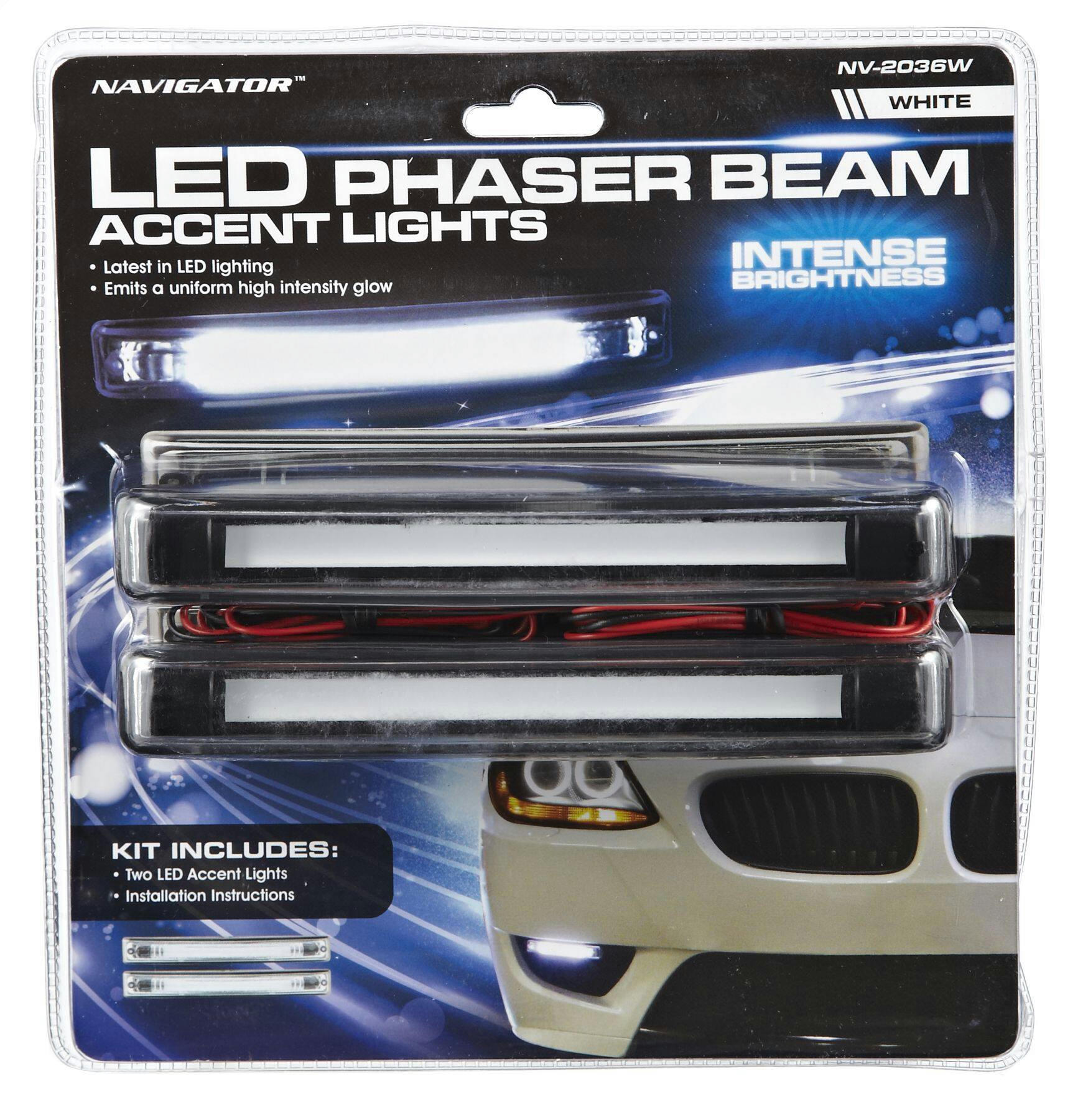 Pilot NV-2036W Daytime Running Lamp Beam LED Accent Lights, Slim, 9-in
