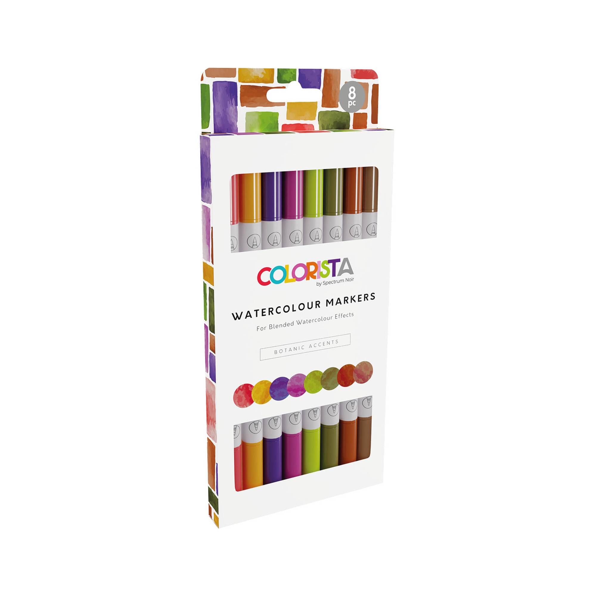 Colorista Botanic Accent Watercolour Markers 8 Pack