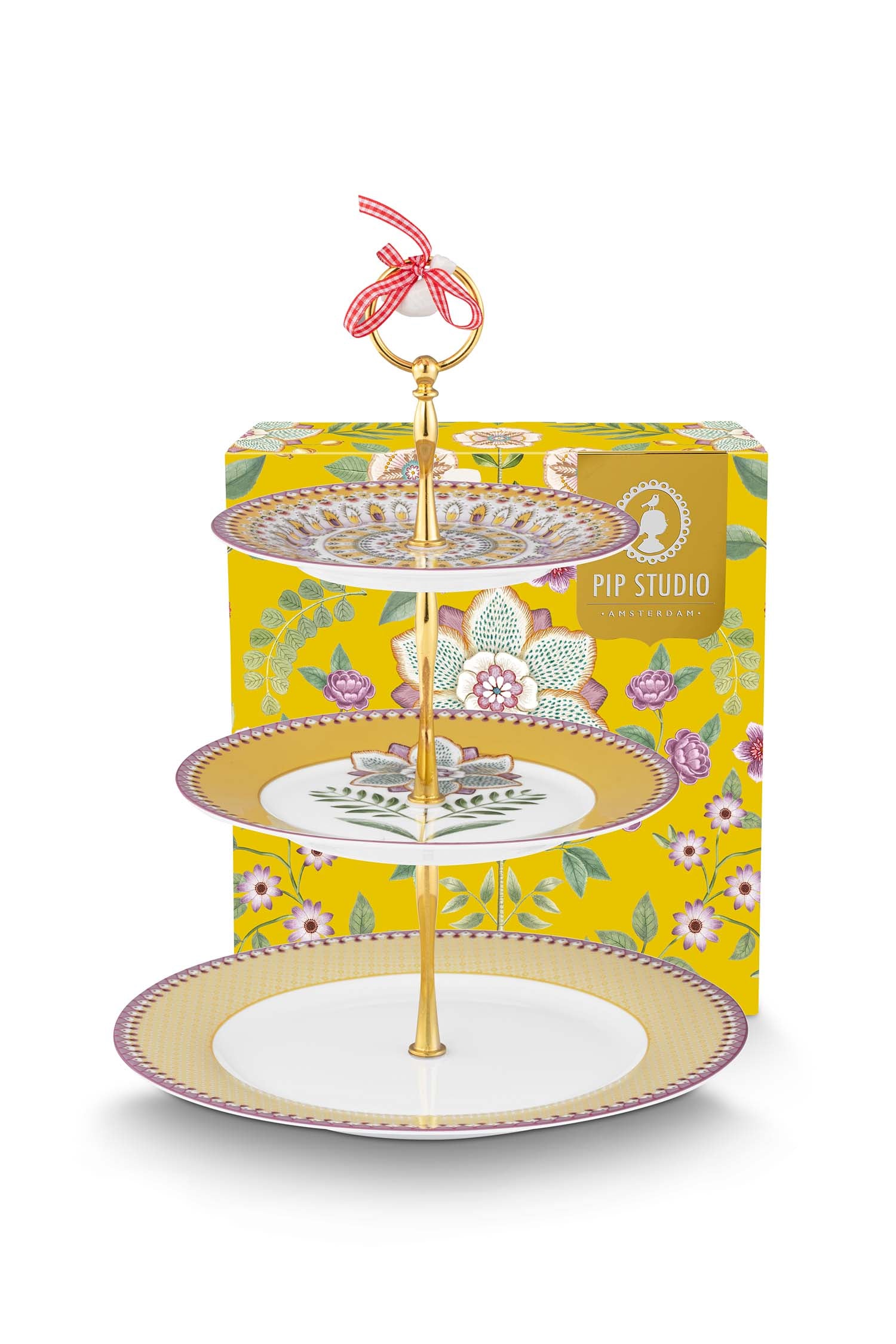 Pip Studio Etagere 3 laags - Lily&Lotus - Geel