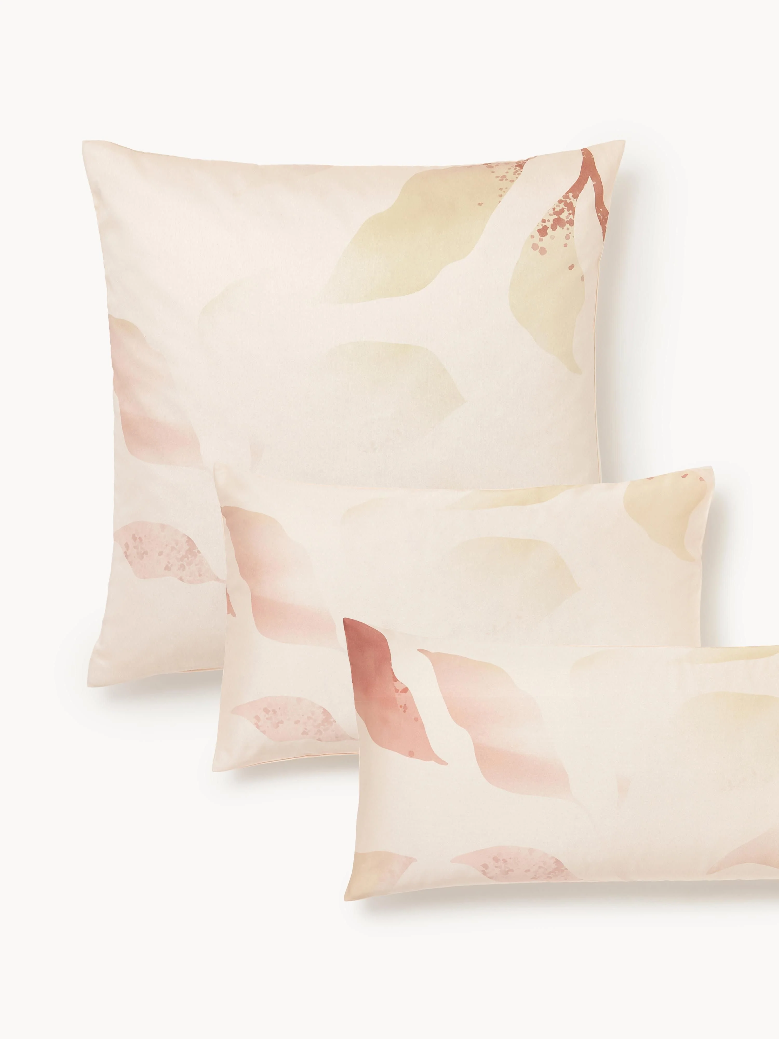 Baumwollsatin-Kopfkissenbezug Marino mit floralem Print