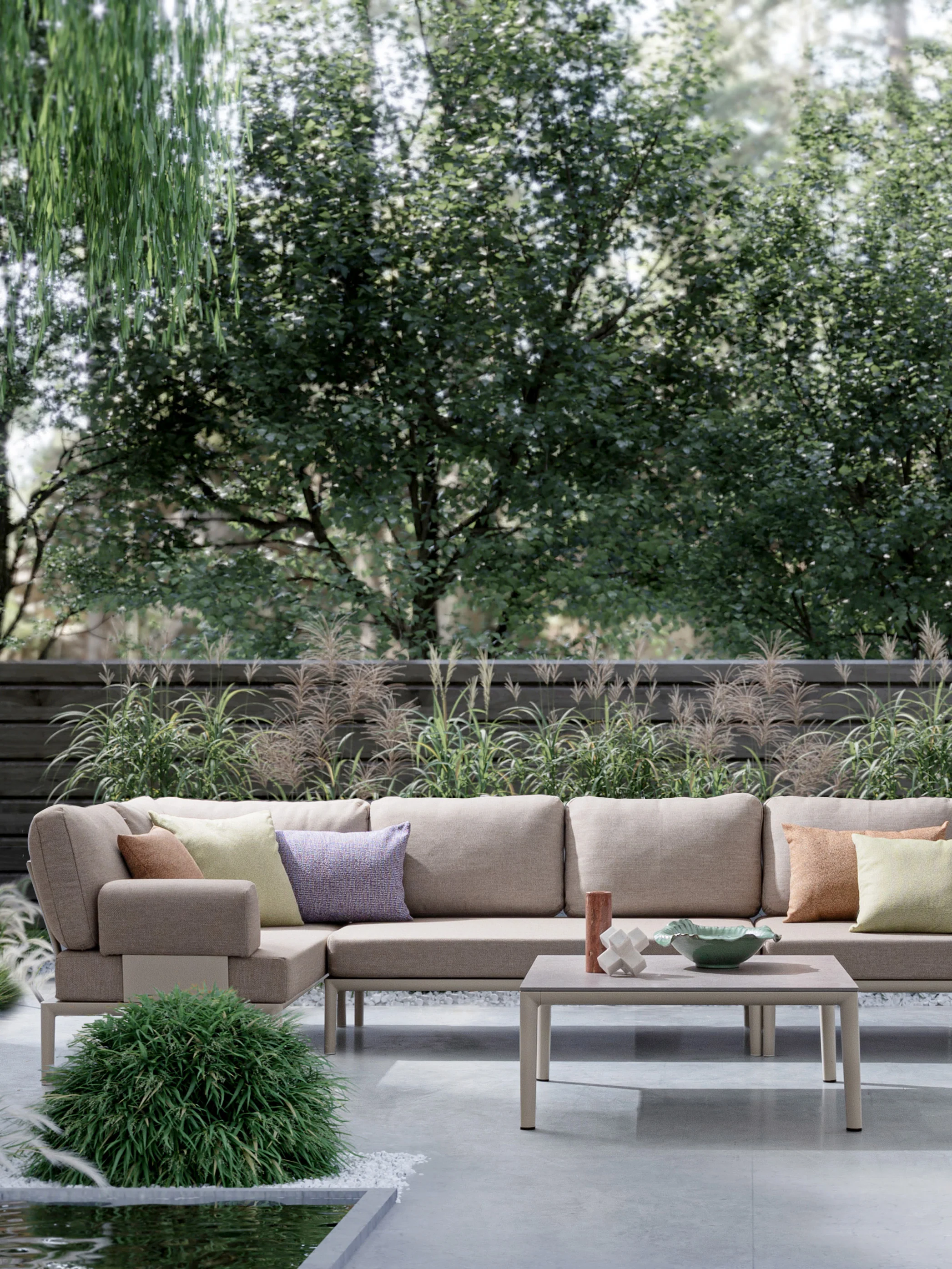 Modulares Outdoor-Ecksofa Gerald (2-Sitzer)