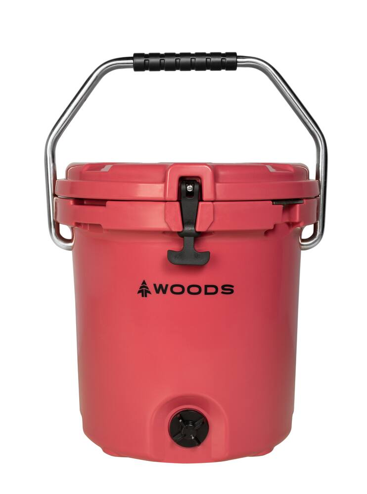 Woods ARCTIC Roto-Moulded Bucket Cooler with Handle,19-L, Red