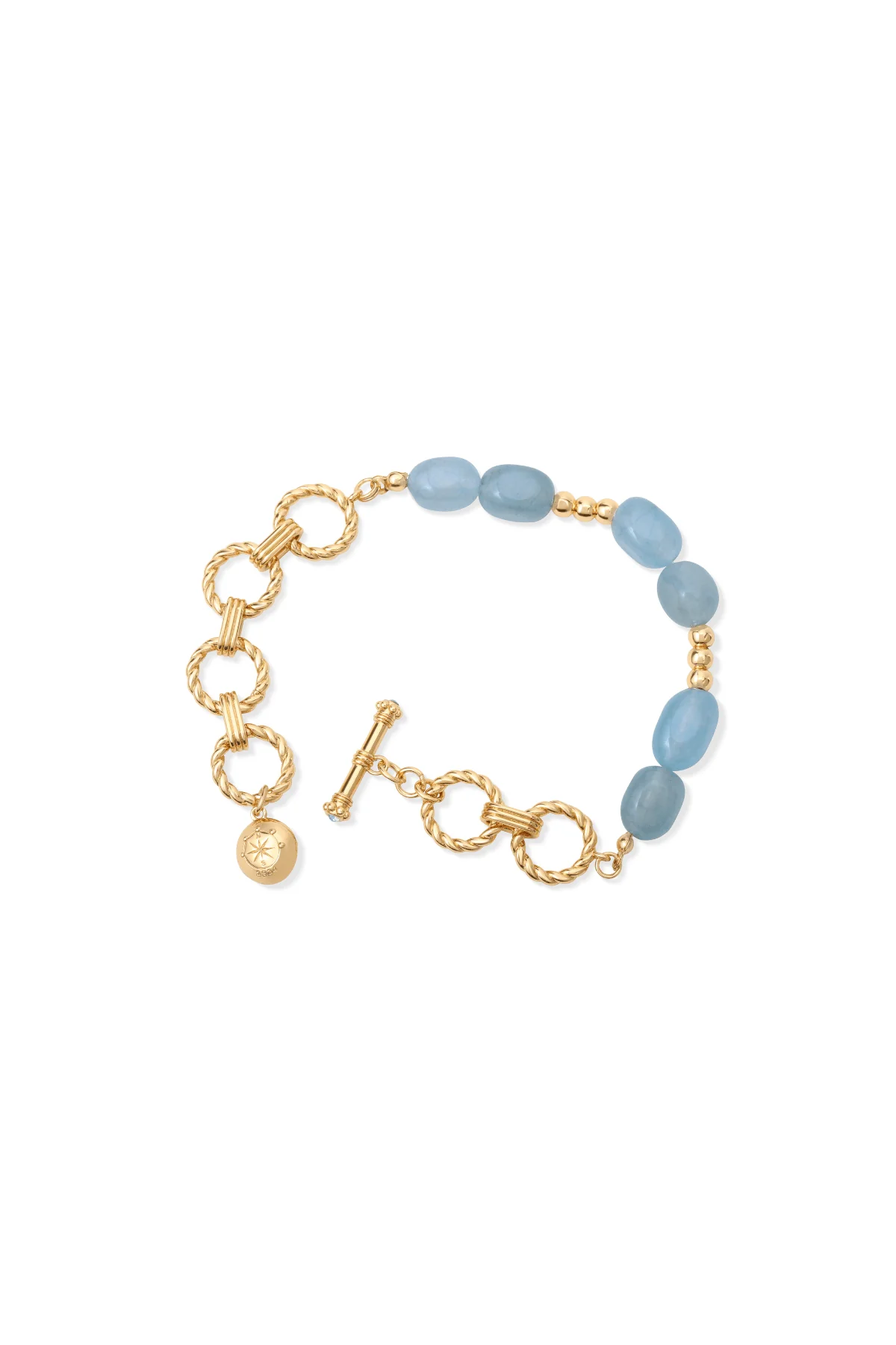 Gold Plated Blue Stone Sappho Bracelet