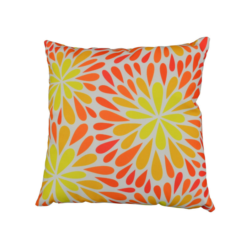 Coussin déhoussable Végétal lemon 45 x 45 cm