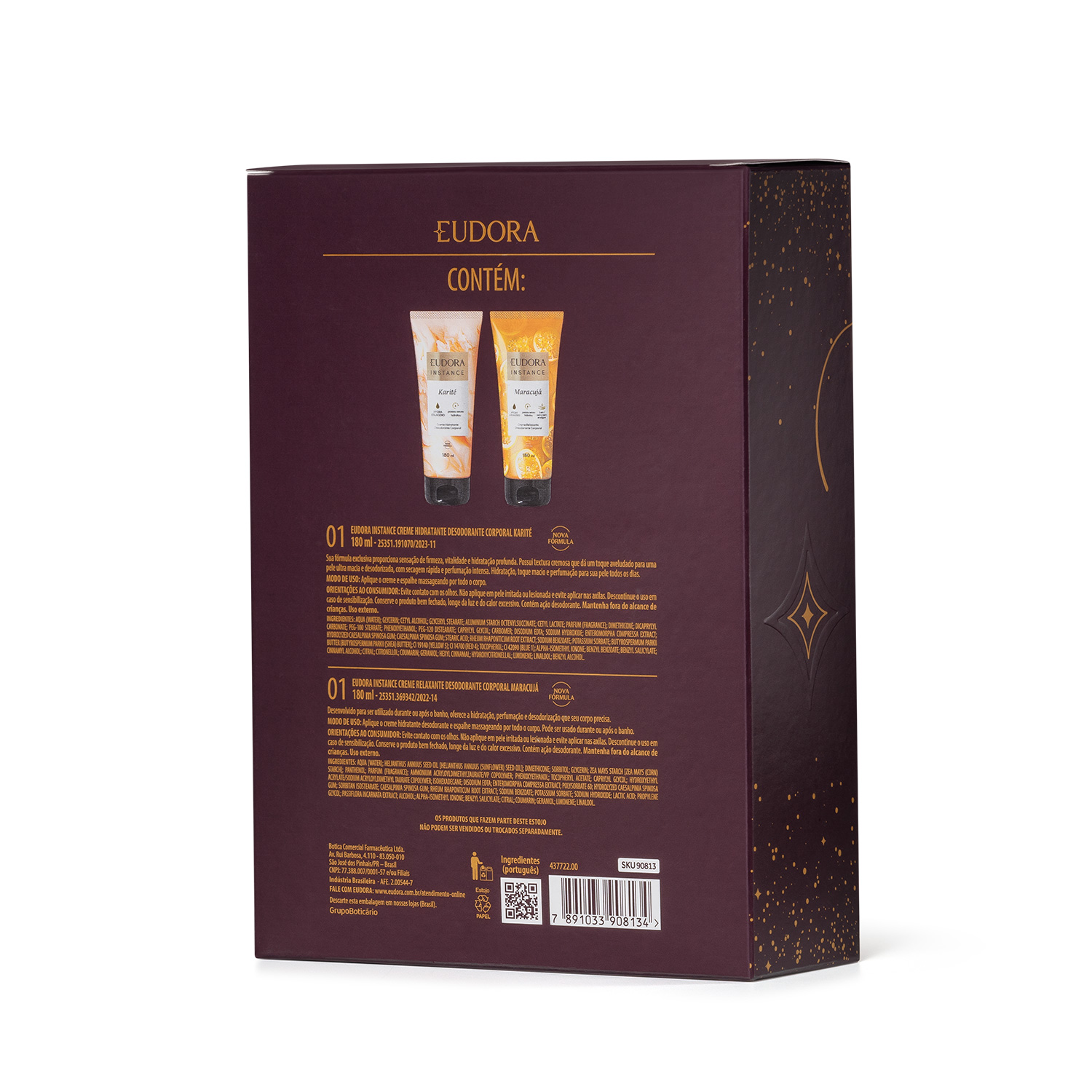 Kit Presente Queridinhos Instance: Loção Karité 180ml   Loção Maracujá 180ml