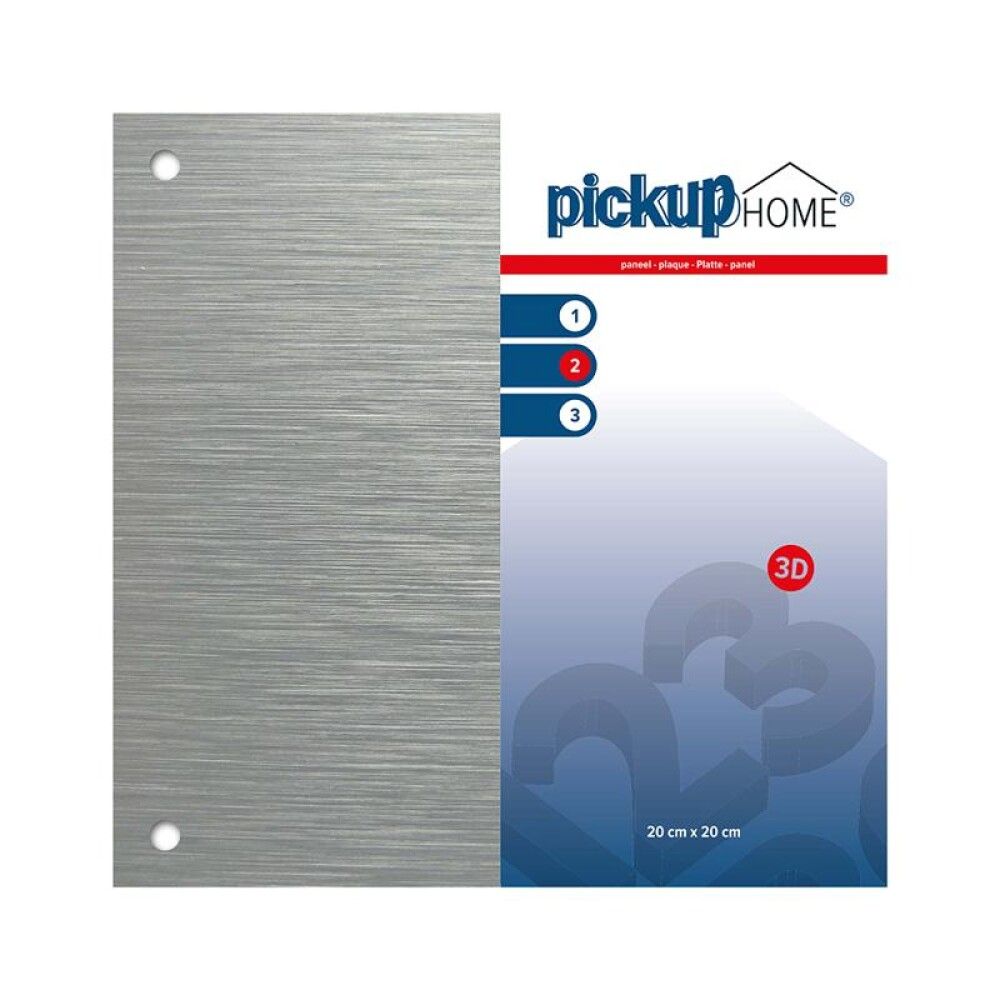 SKILT PICKUP 3D HOME PANEL ALUMINIUM 20 X 20 CM