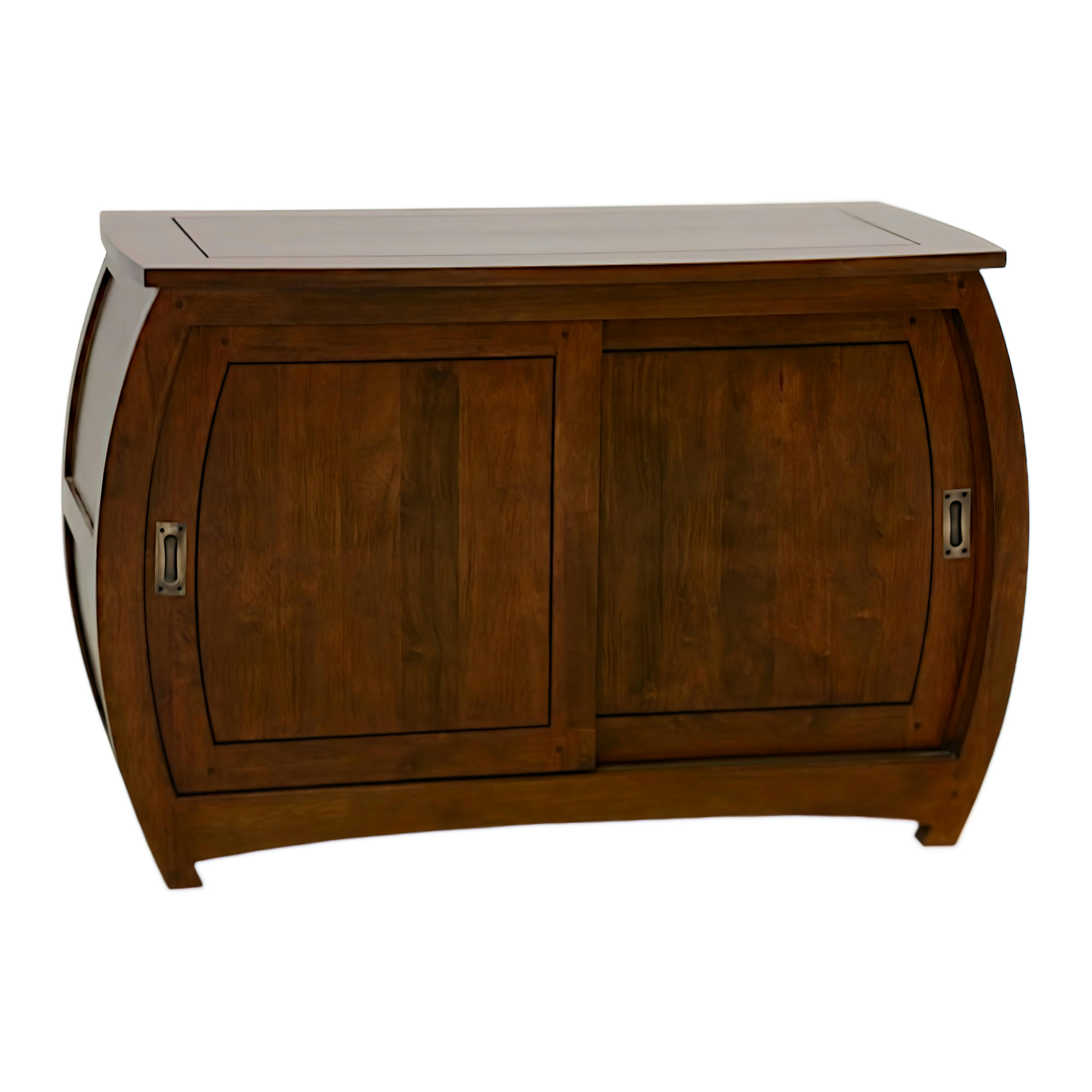 Buffet galbé Hévéa 2 portes coulissantes 110x50x72,4cm MAORI TRADITION