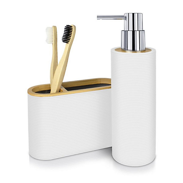 Lot accessoires WC DEBLANCH Laos blanc