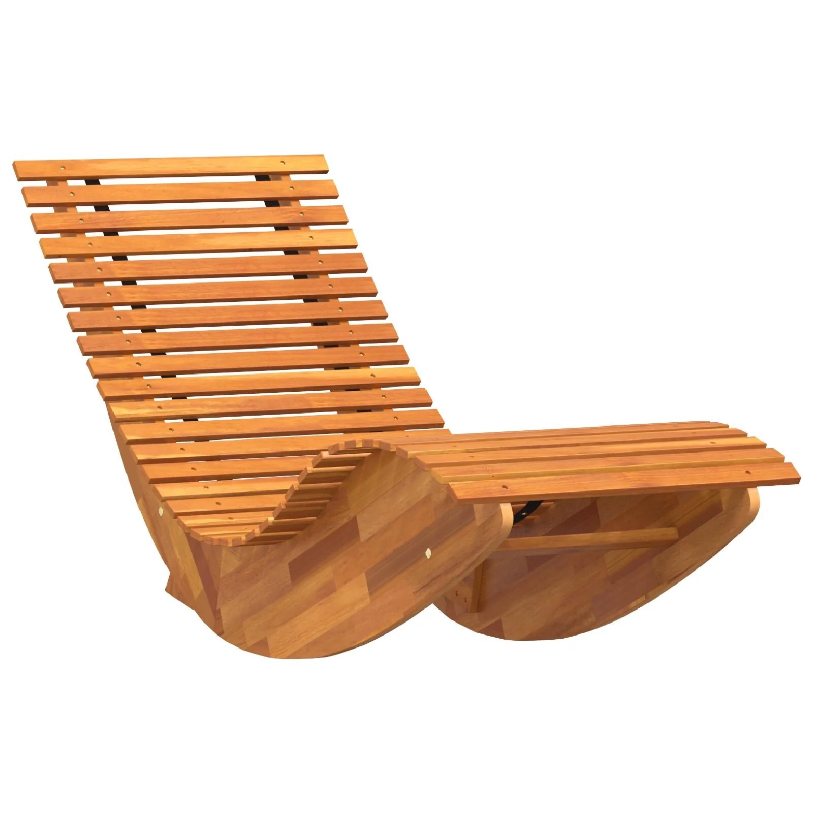 vidaXL Rocking Sun Loungers 2 pcs Solid Wood Acacia - 23.6 x 60.2 x 29.9 in