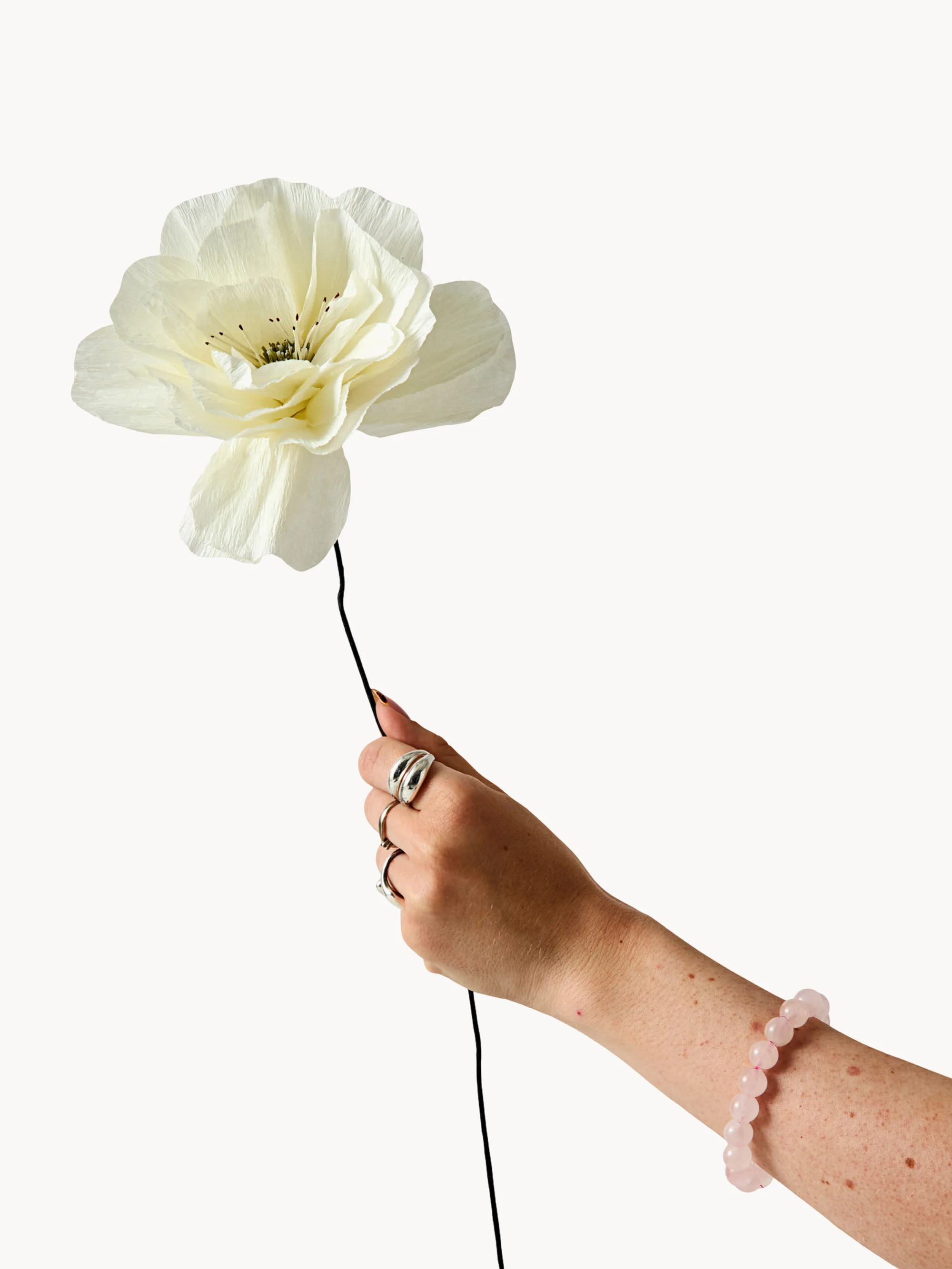 Handgefertigte Kunstblume Rosa La Paloma