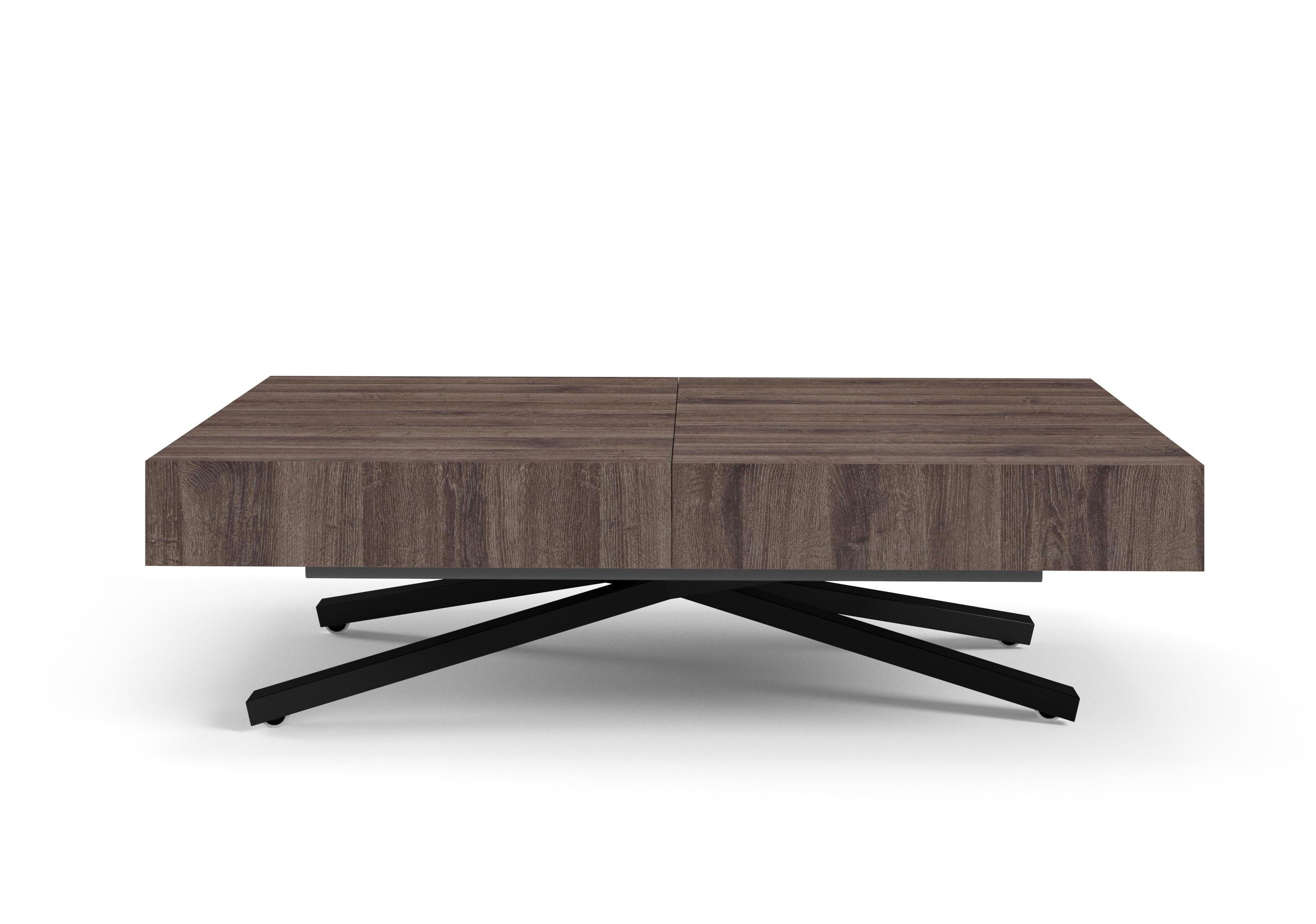 Ławostół Nowoczesny SIENNA, nogi X - Anthracite Sherman Oak