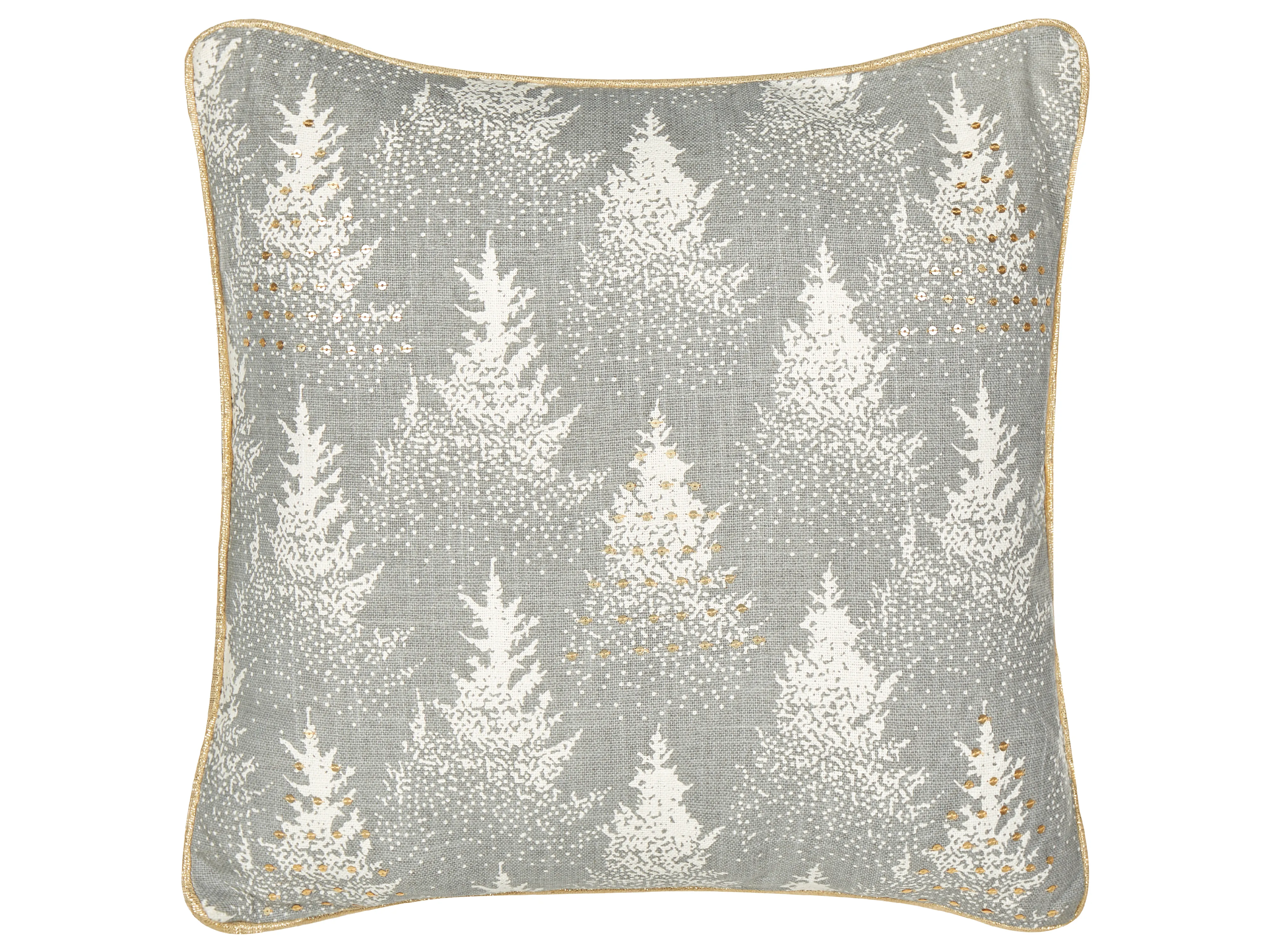 Throw Cushion BILLBERGIA Cotton 45 x 45 cm Grey Christmas Motif