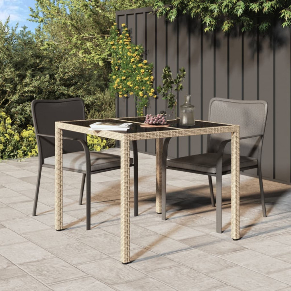 Stół ogrodowy Beż 90 x 90 x 75 cm Technorattan vidaXL