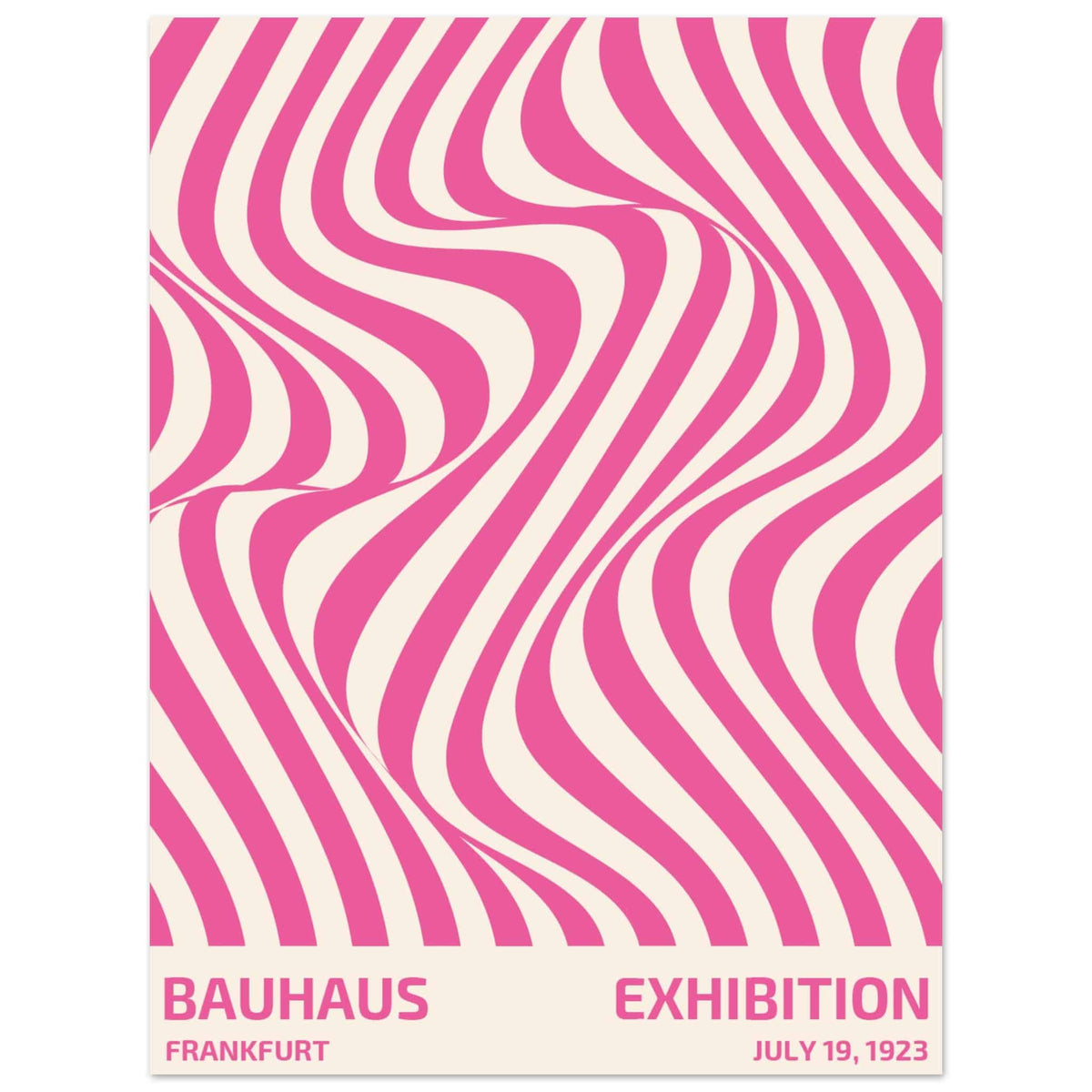 Artfulprints Poster Bauhaus - Exhibition Frankfurt pink  - 30x40 cm - Roze