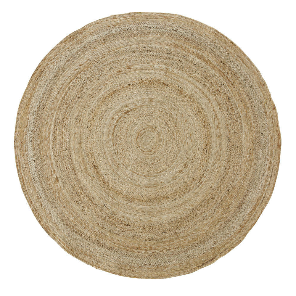 BRAGA - Tapis rond en jute tressé beige D150