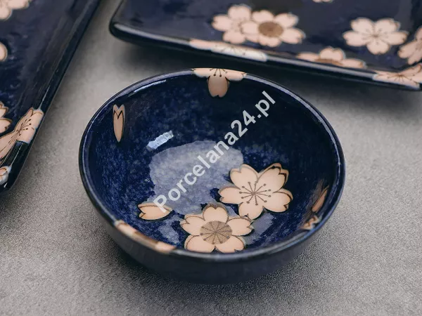 Zestaw do sushi dla 2 osób (4 el.) z pałeczkami Tokyo Design Studio - Sakura Navy 33759