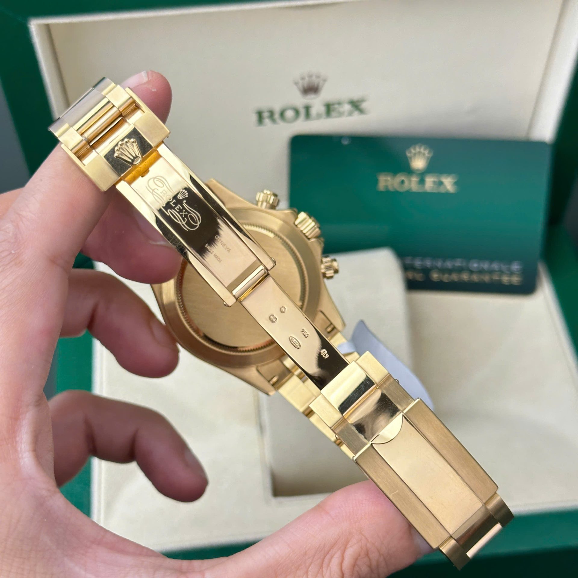 Rolex Daytona 116508 YG Plated MOP Dial CZ Diamonds 40mm Oyster Super Clone