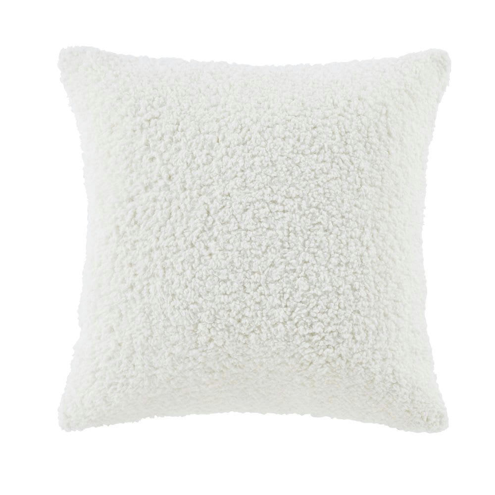FRISA - Coussin à bouclettes écrues 45x45