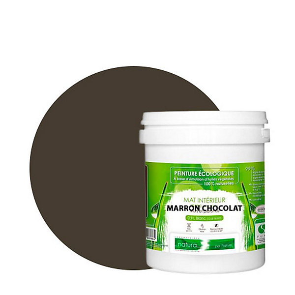 Marron Chocolat Peinture interieur aspect mat Natura - Marron Chocolat - 1L