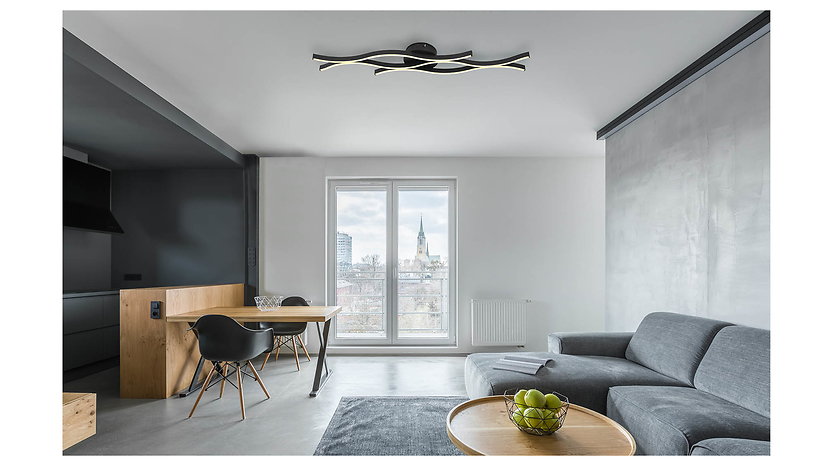 Lampa sufitowaGeronimo LED metalowa czarna