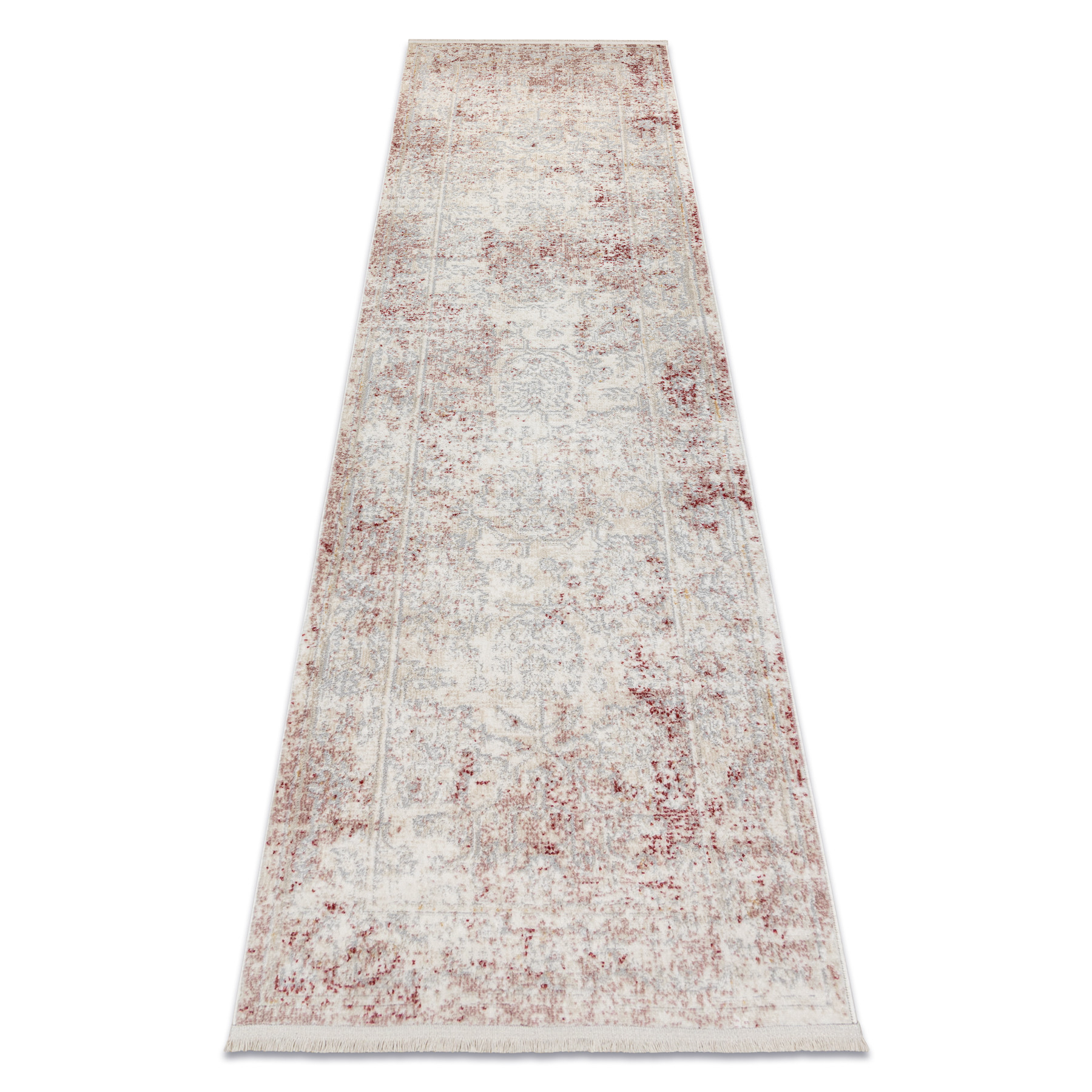 Dywan, chodnik DISTIN 0828A różowy / pudrowy / biały 80x250 cm