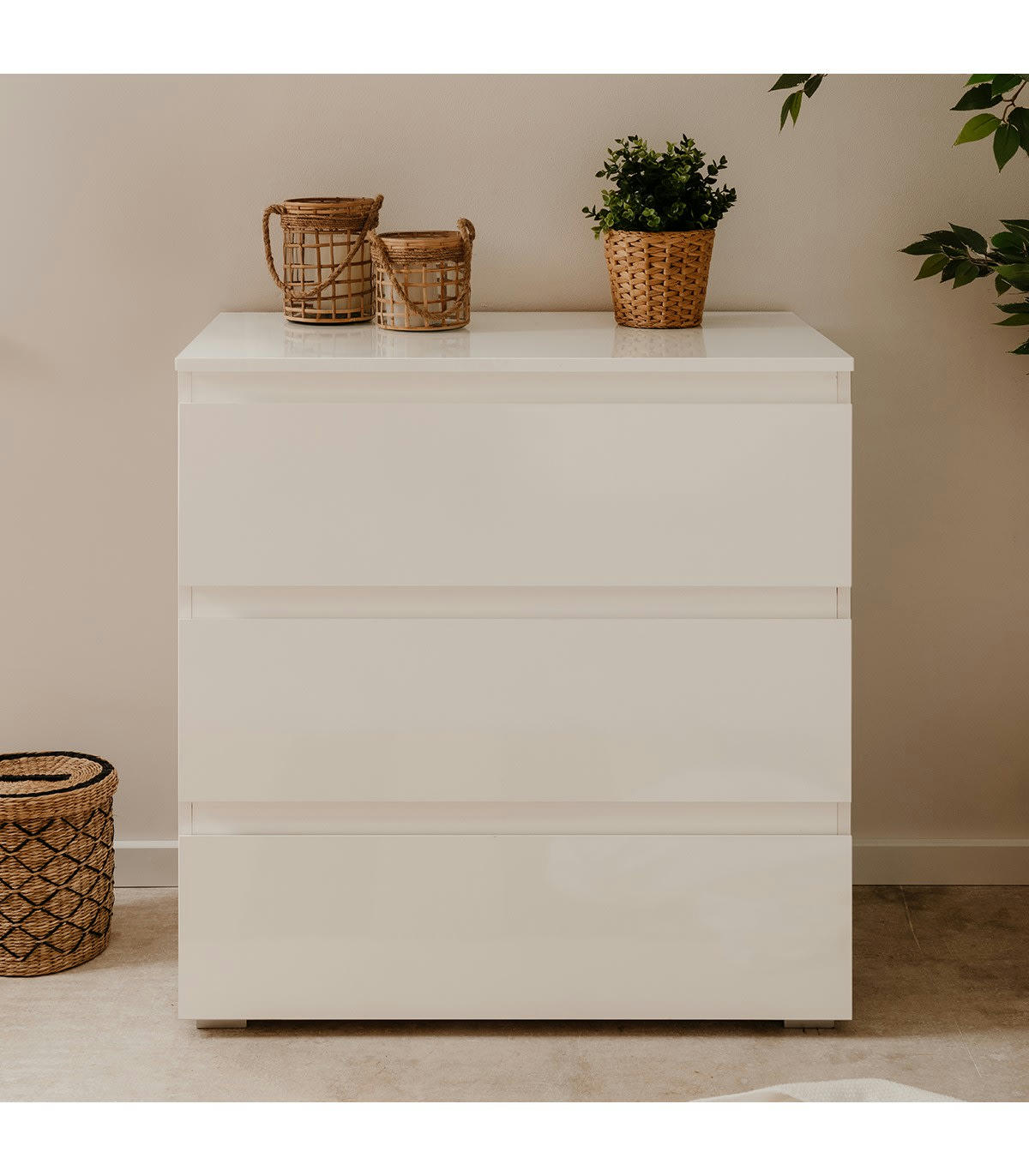 PRETORIA - Commode 3 tiroirs L80 x H80 cm