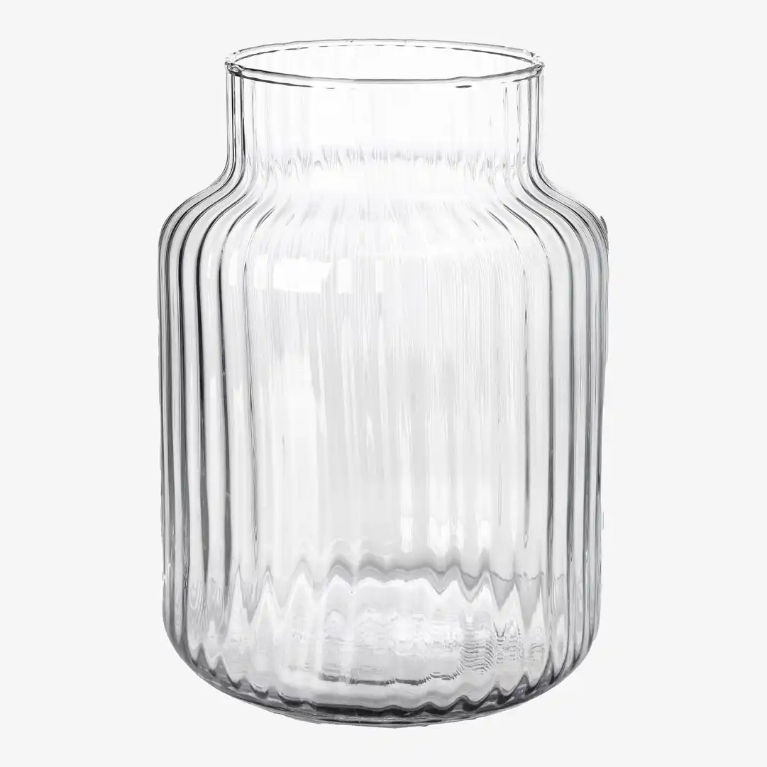 Rill Clear Vase, ⌀ 14 cm, H 200 mm