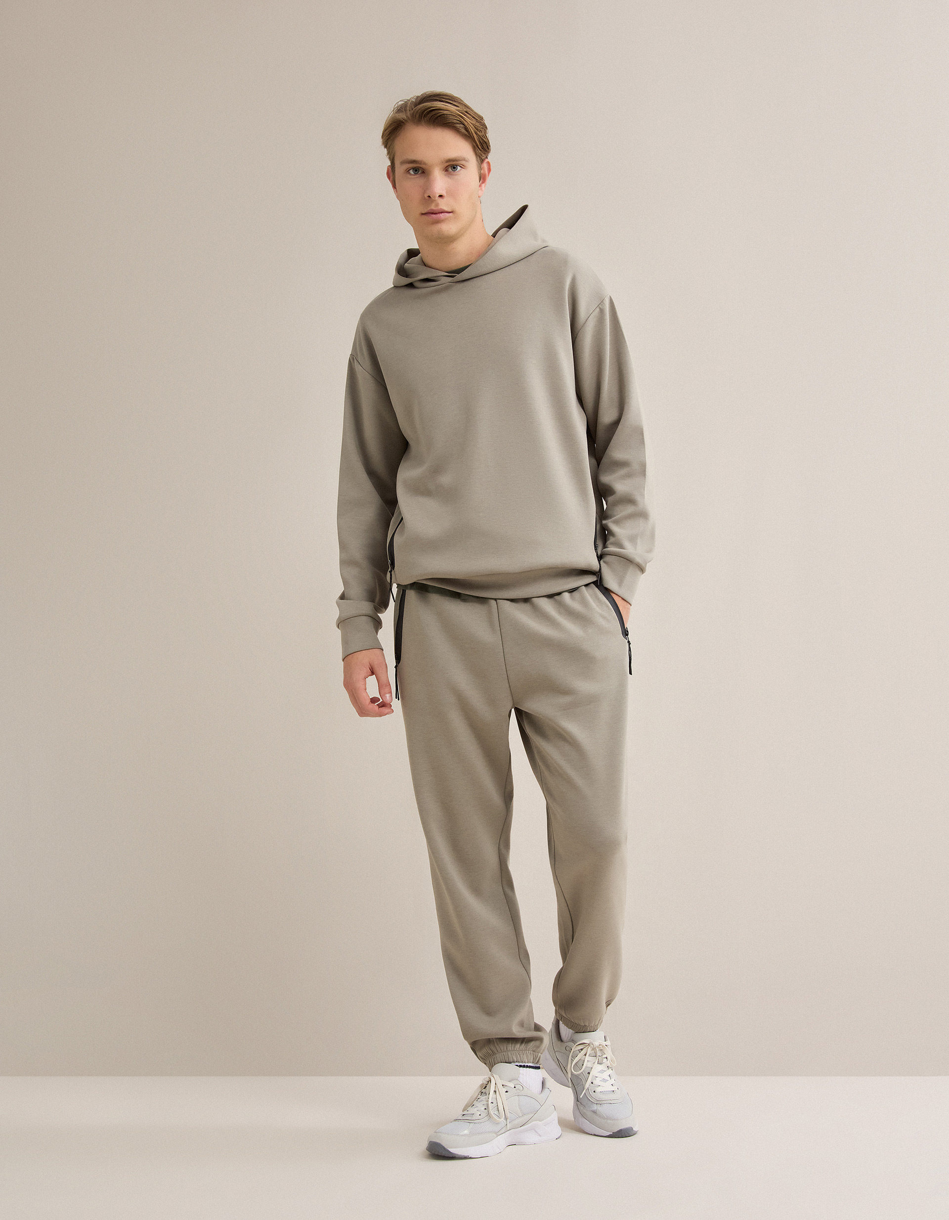 Joggers de Felpa, Homem, Bege