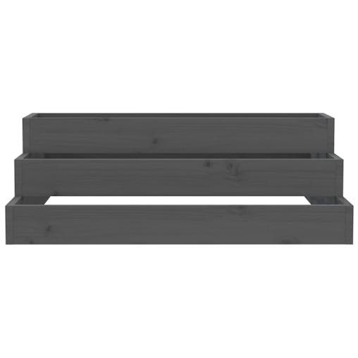 NNEVL Planter Grey 80x80x27 cm Solid Wood Pine