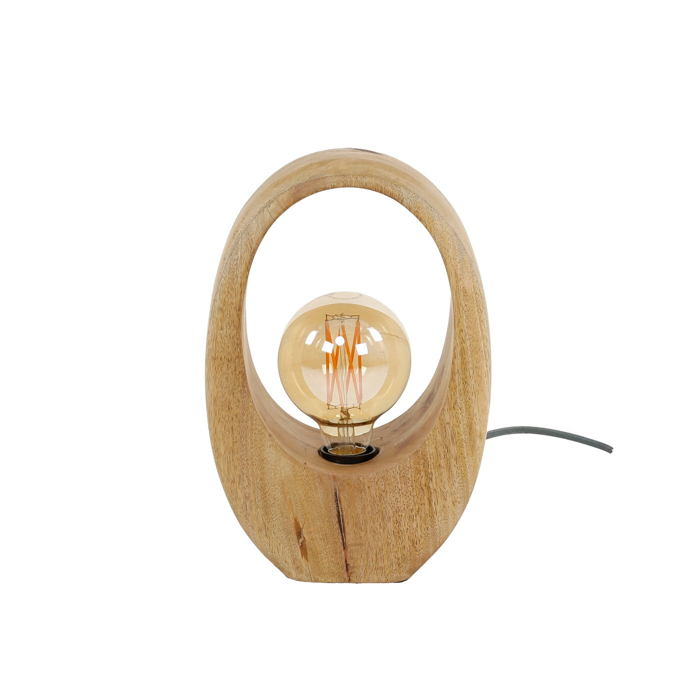 Giga Living Tafellamp Arch Wood - Hout - 20x15x30cm