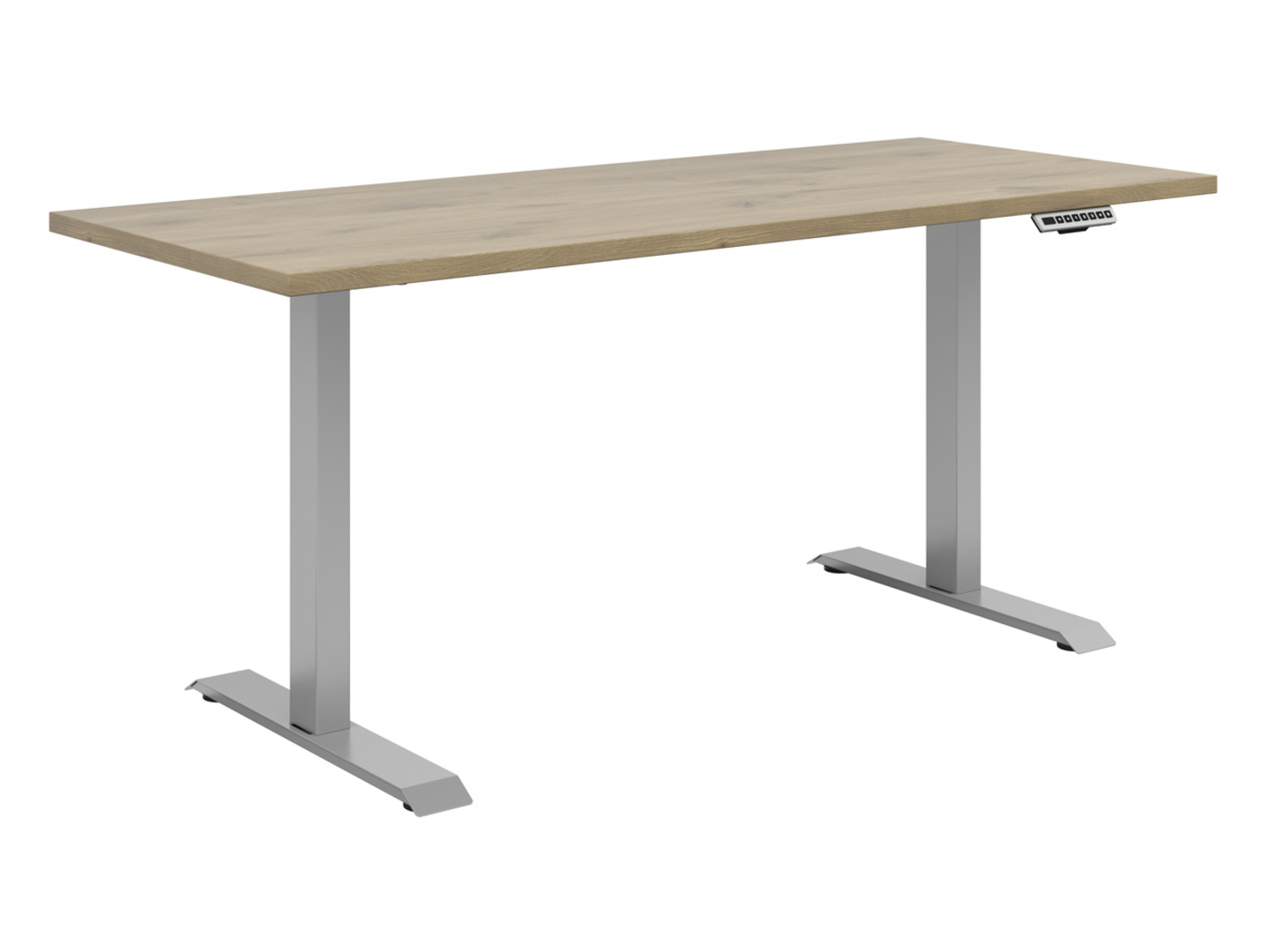 Biurko Connect 155 cm z elektryczną regulacją dąb viking